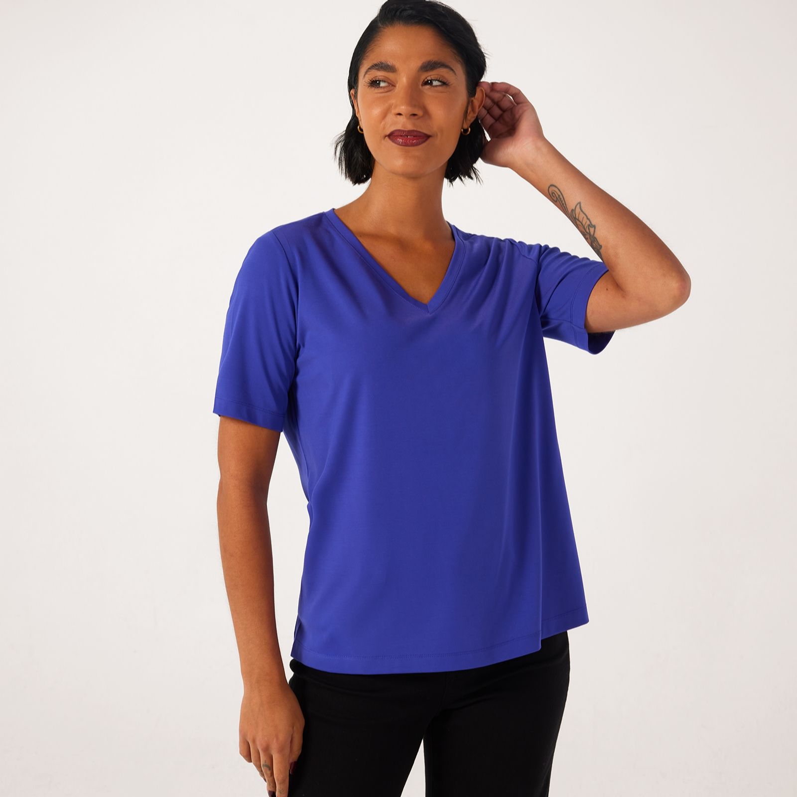 Ruth Langsford V-Neck Smart Jersey Top