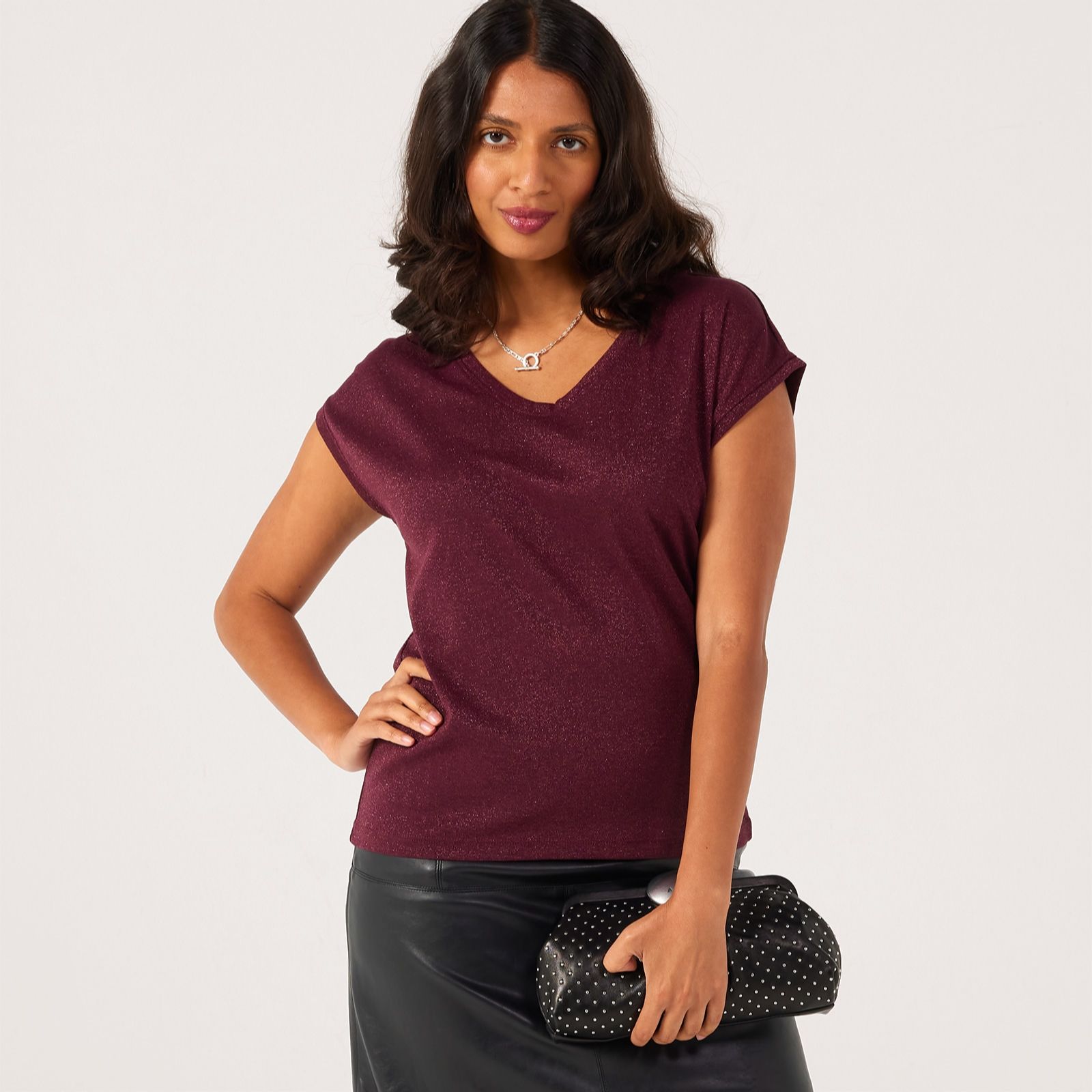 Only Lurex Detail Top