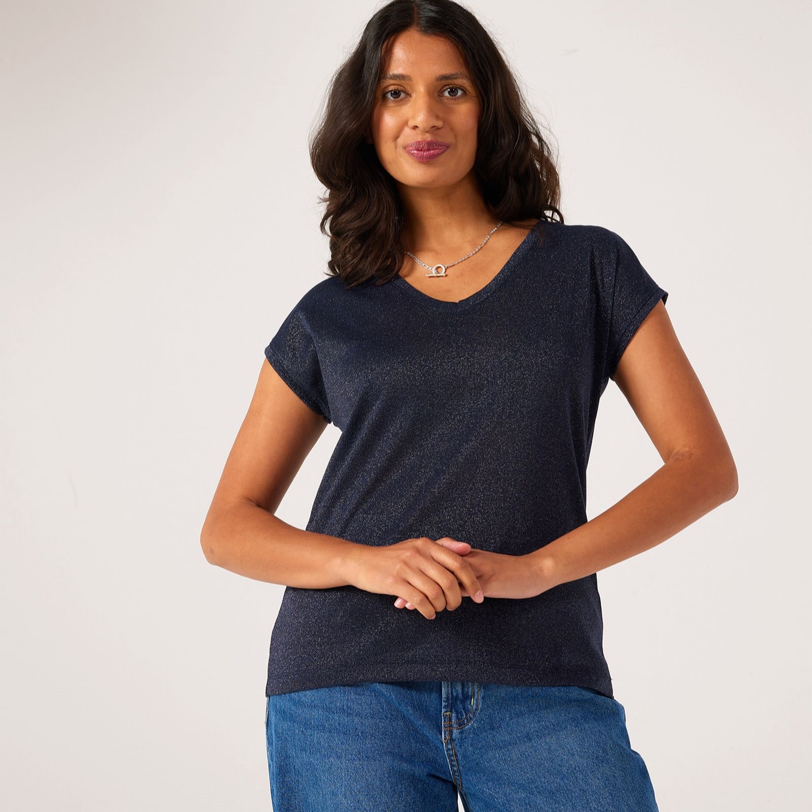 Only Lurex Detail Top