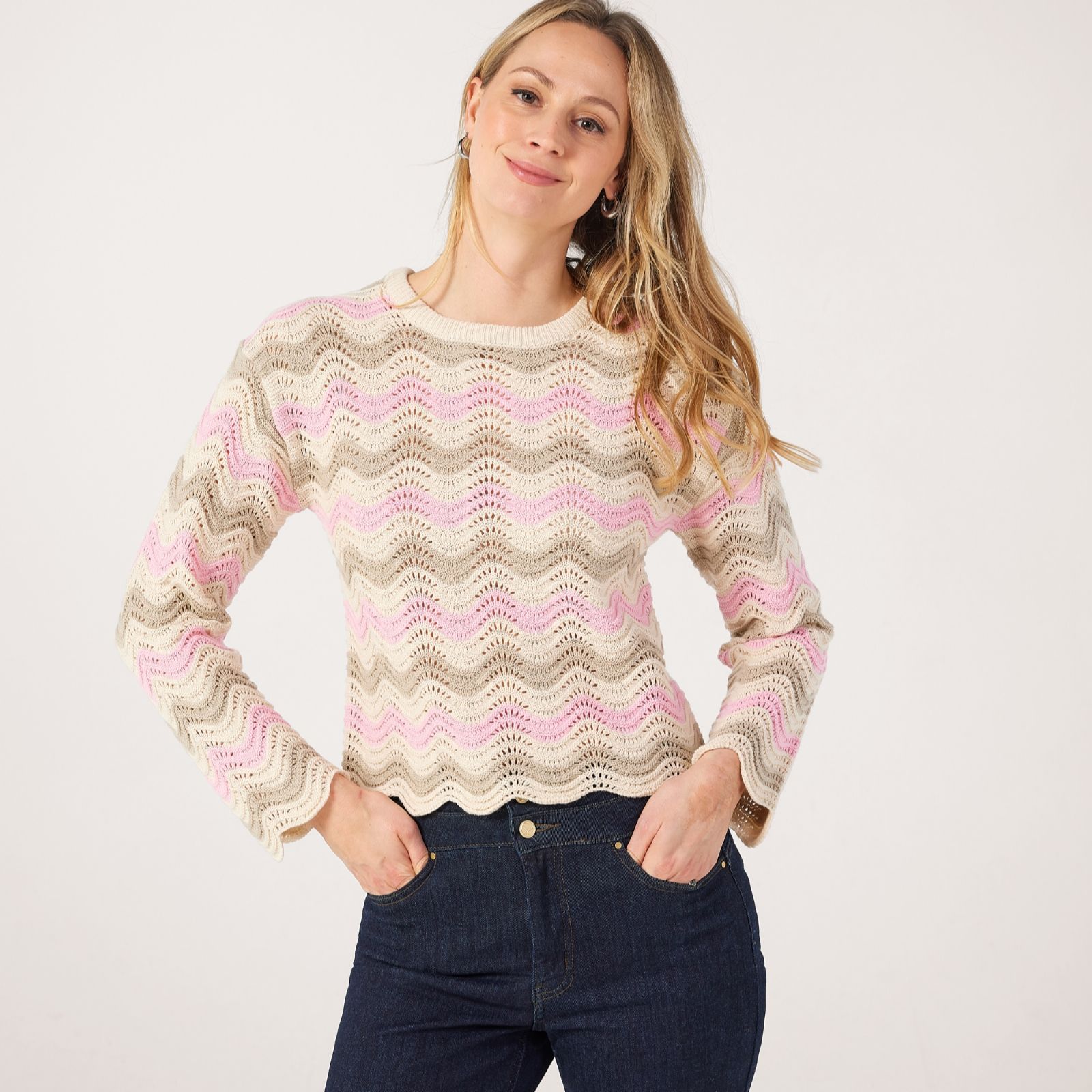 Only Asa Wave Structured Knitted Jumper
