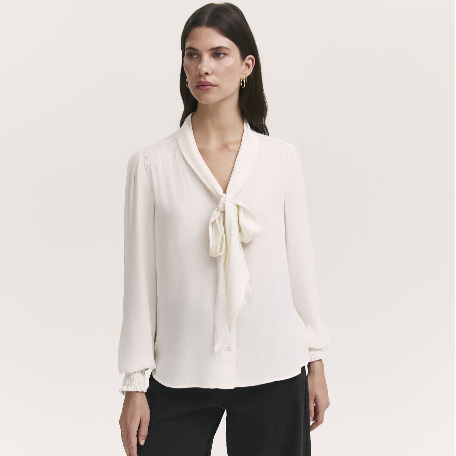 Finery London Mavis Pussy Bow Blouse