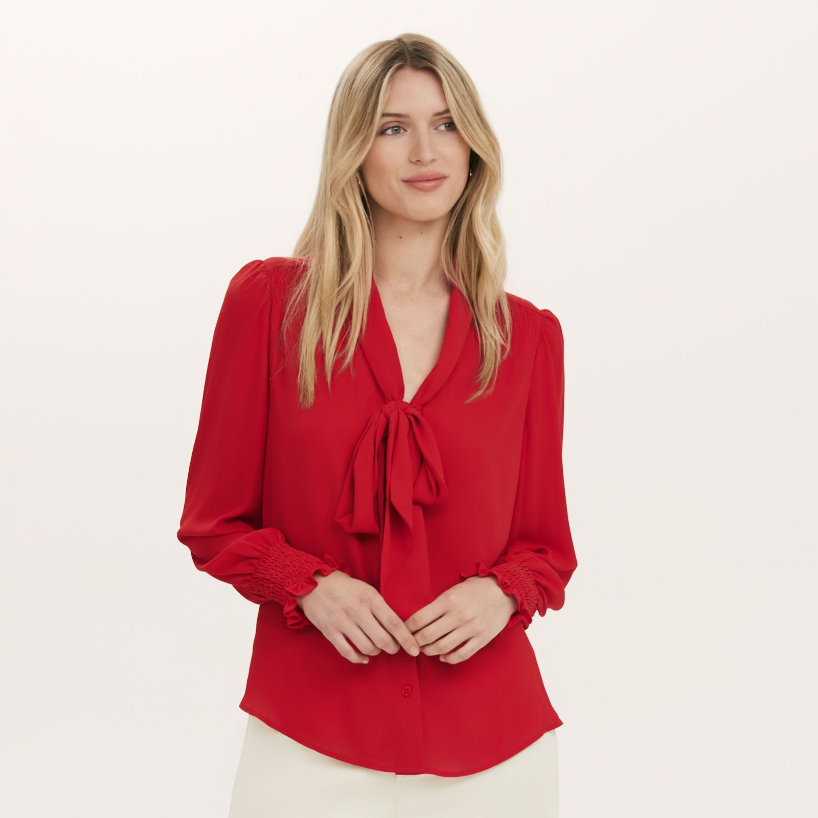 Finery London Mavis Pussy Bow Blouse
