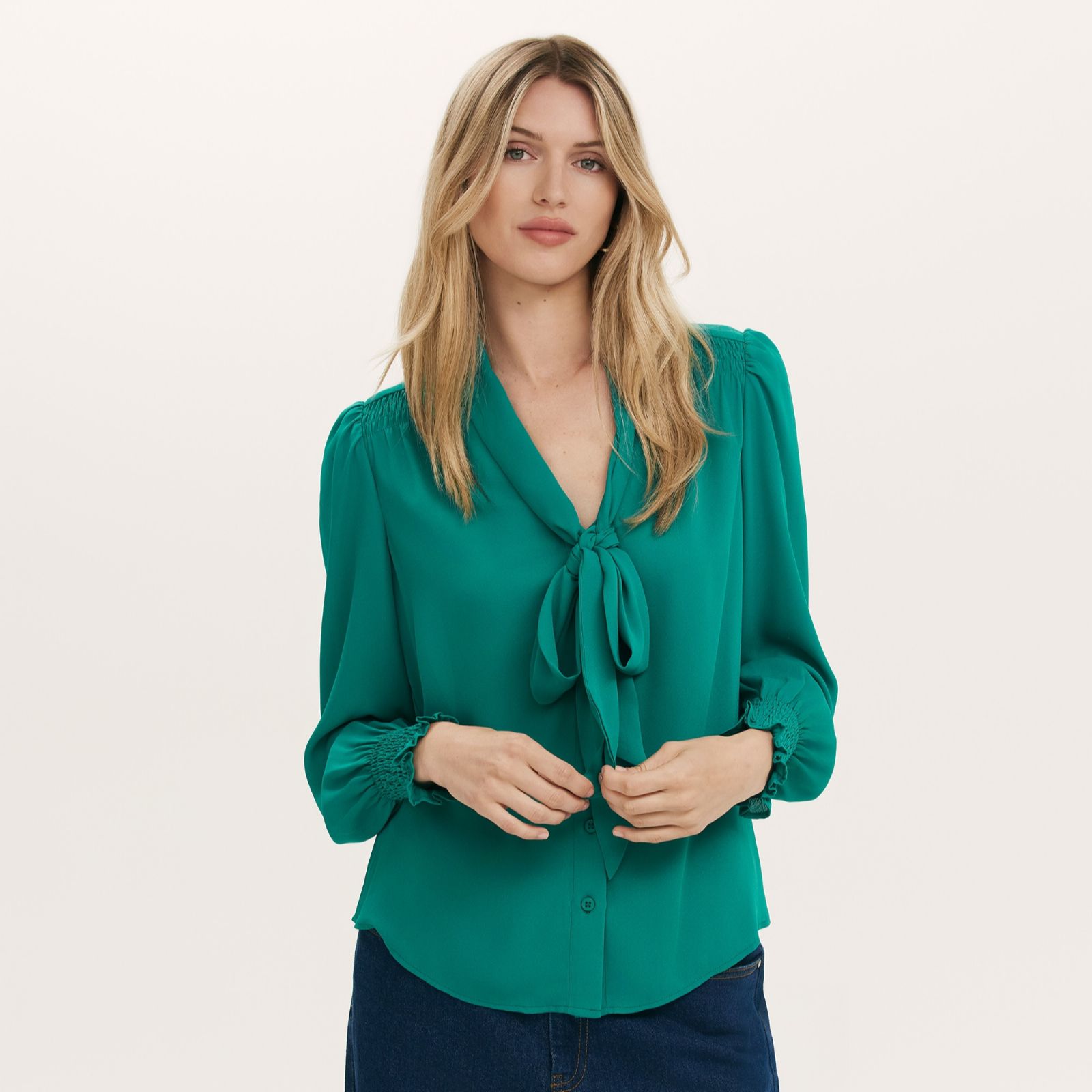Finery London Mavis Pussy Bow Blouse