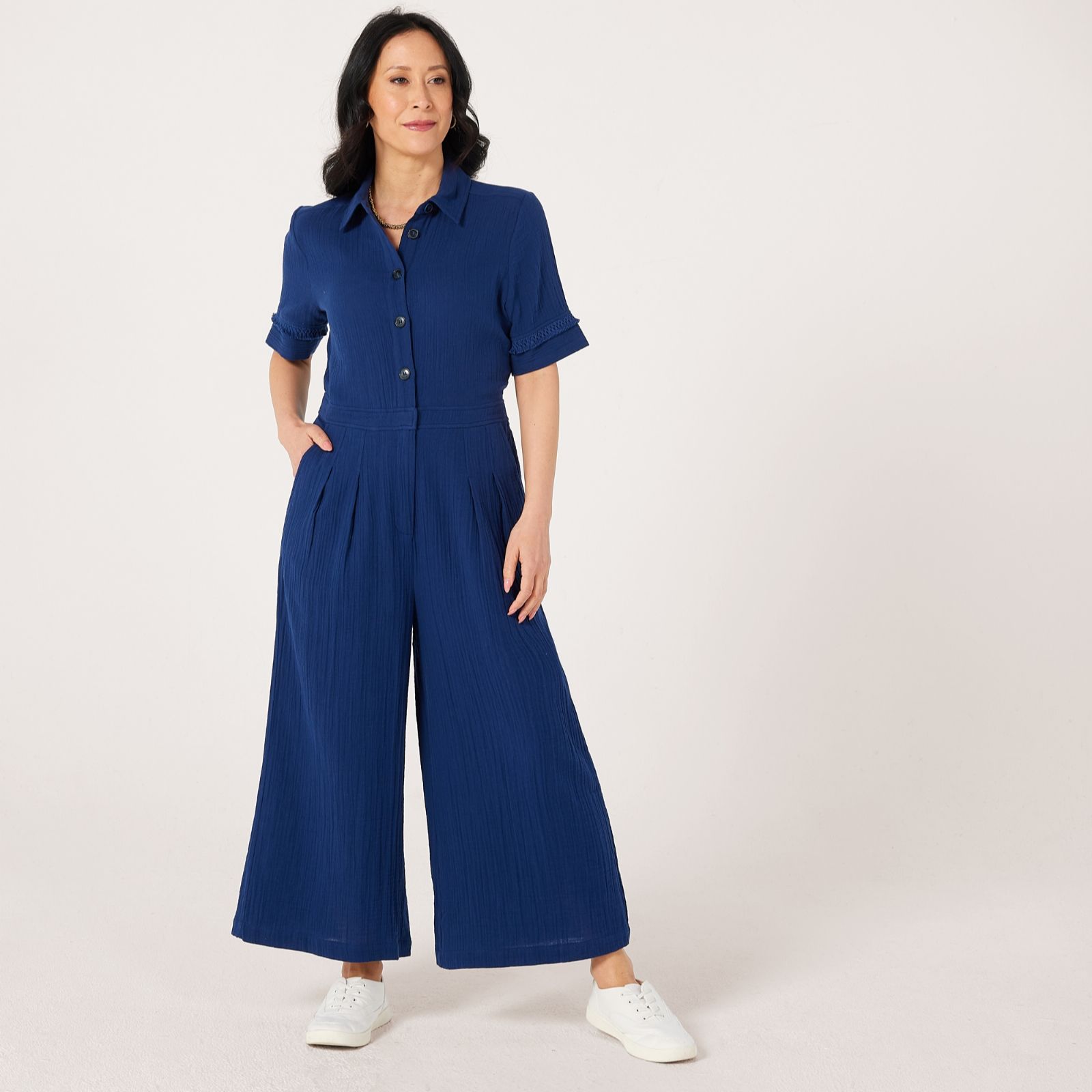 Masai Copenhagen Nyvariel 100% Cotton Seersucker Jumpsuit