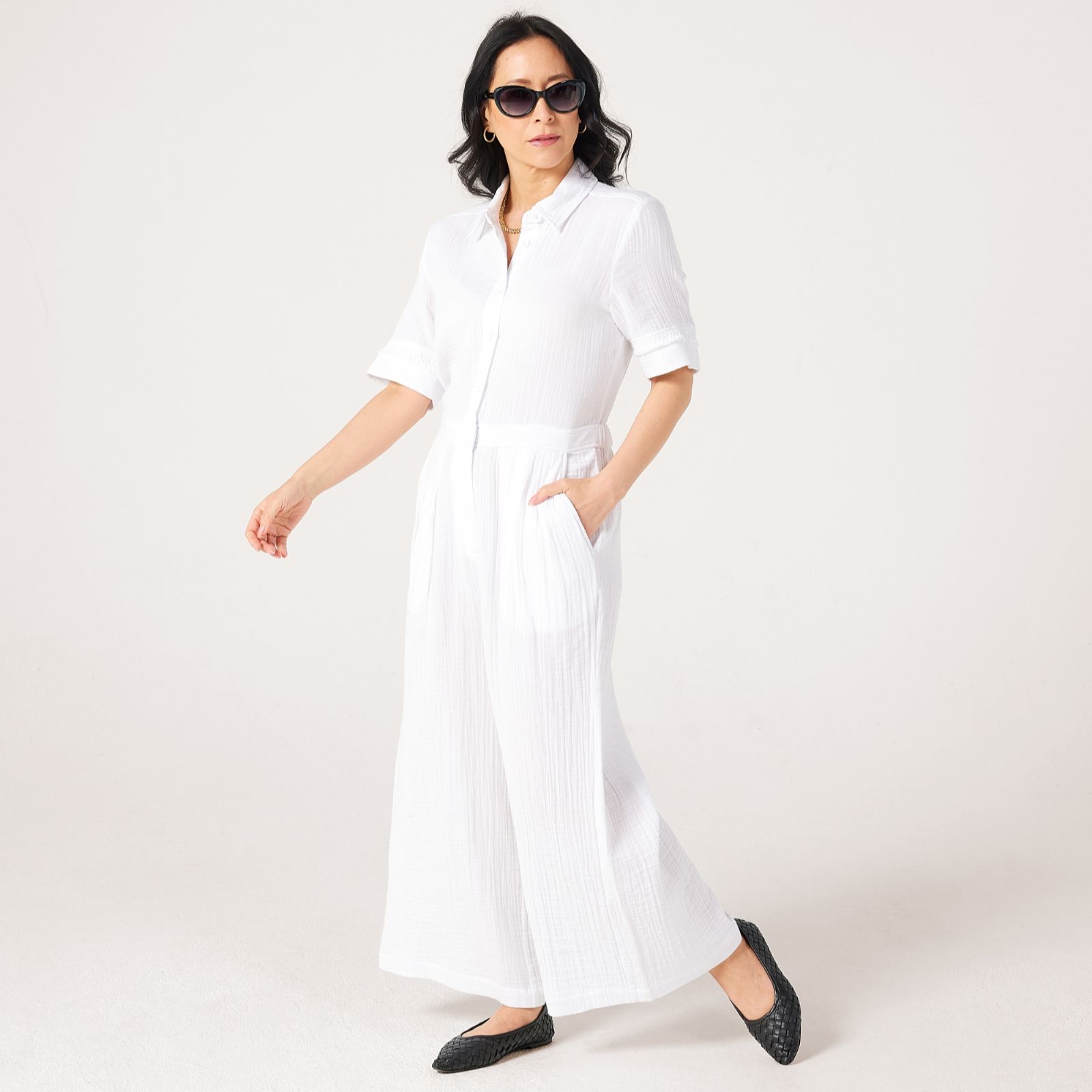 Masai Copenhagen Nyvariel 100% Cotton Seersucker Jumpsuit