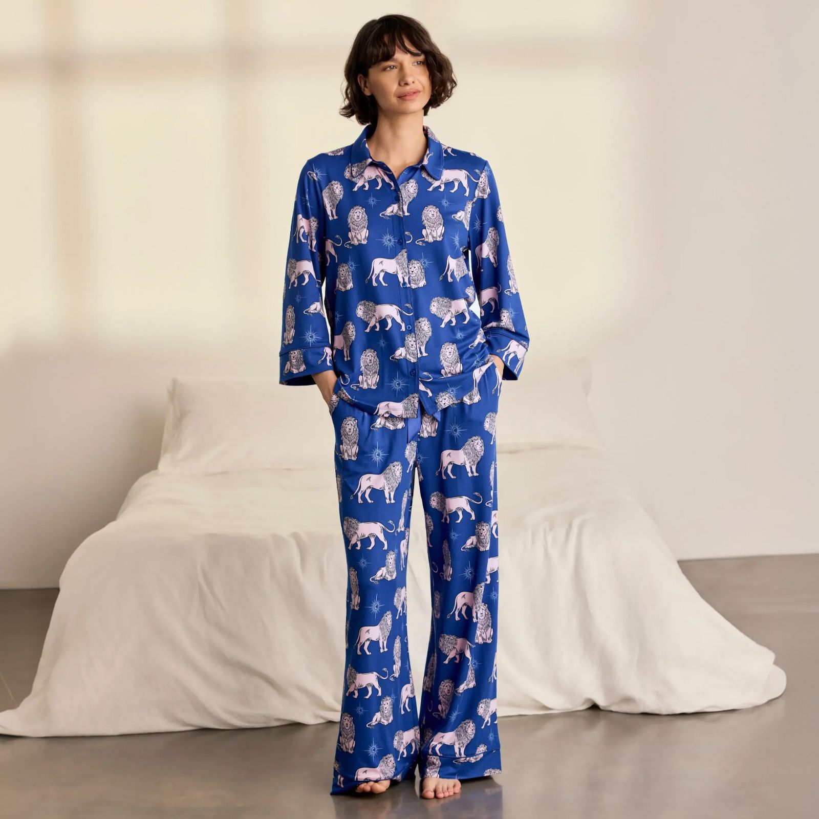 Chelsea Peers Angel Slv Button PJ Set