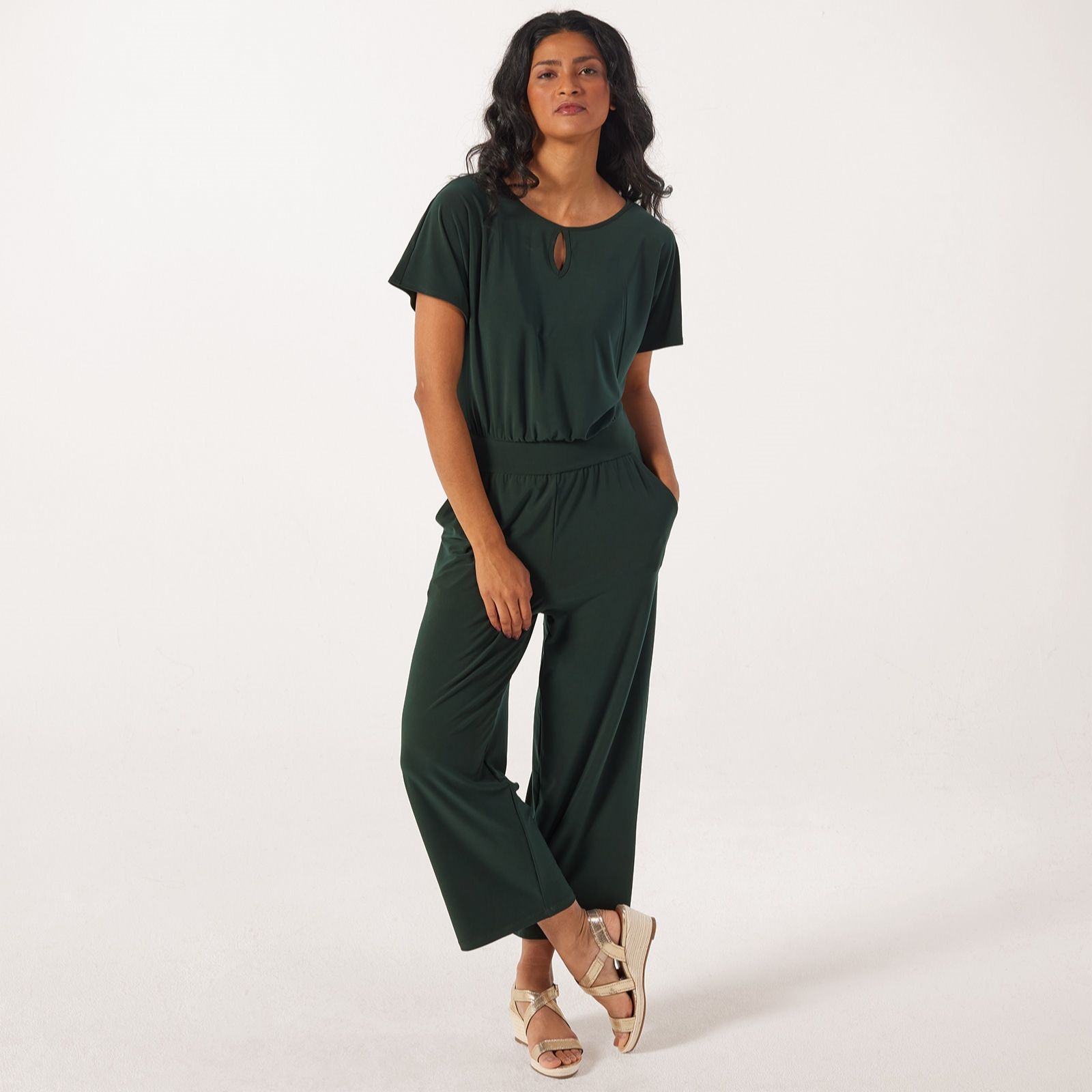 Kim & Co Printed Brazil Jersey Ankle Length Standard Jumpsuit