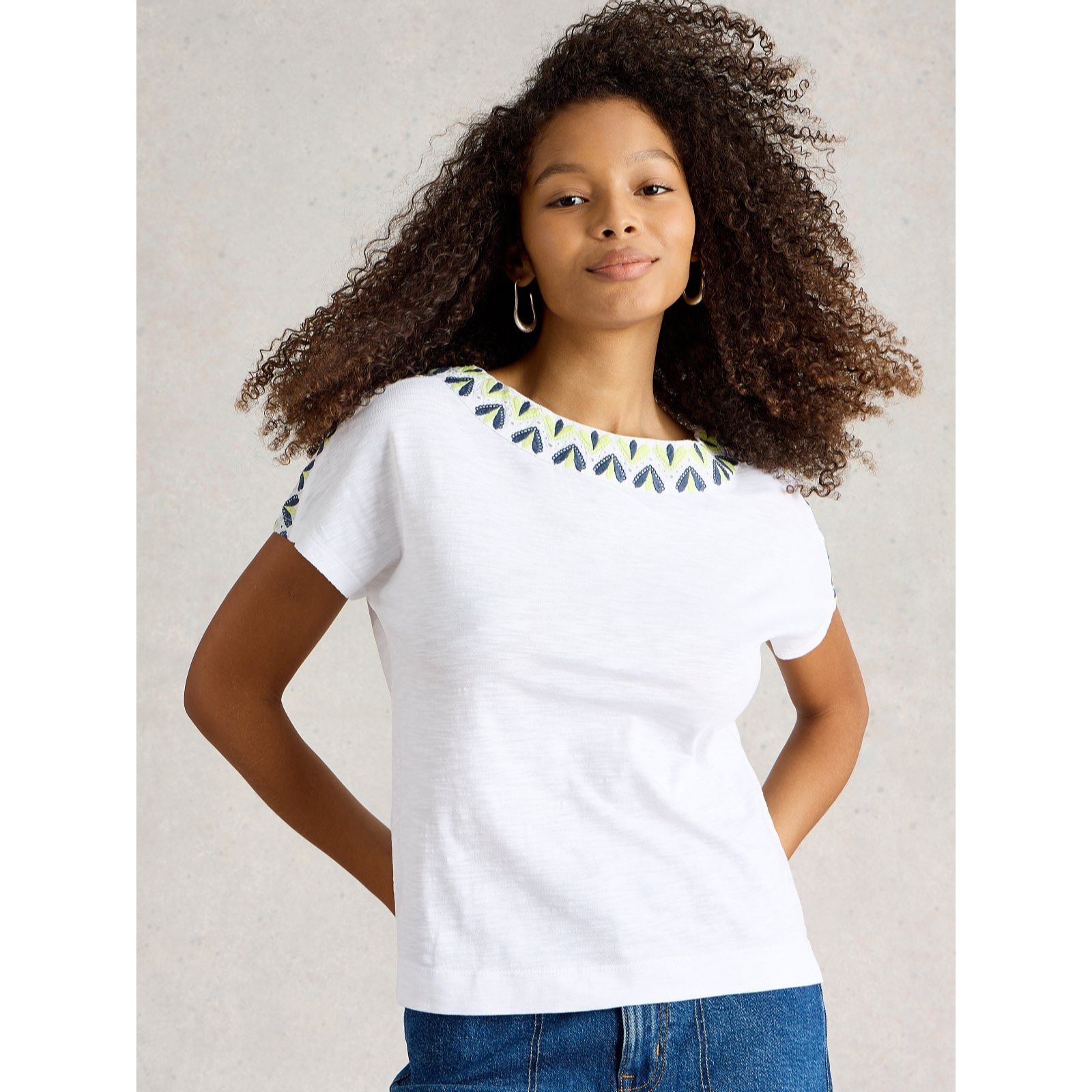 White Stuff Neva Embroidered Top