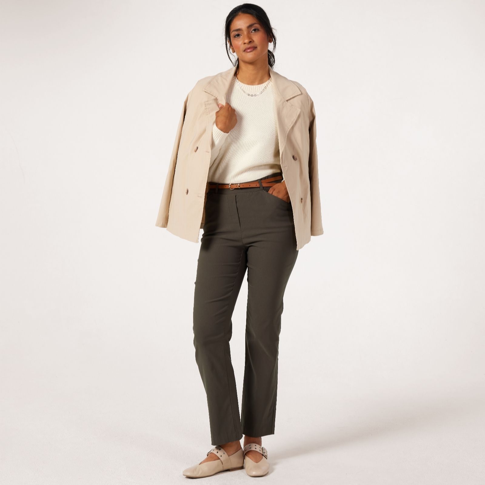 Kim & Co Soft Millennium Narrow Leg Petite Trousers