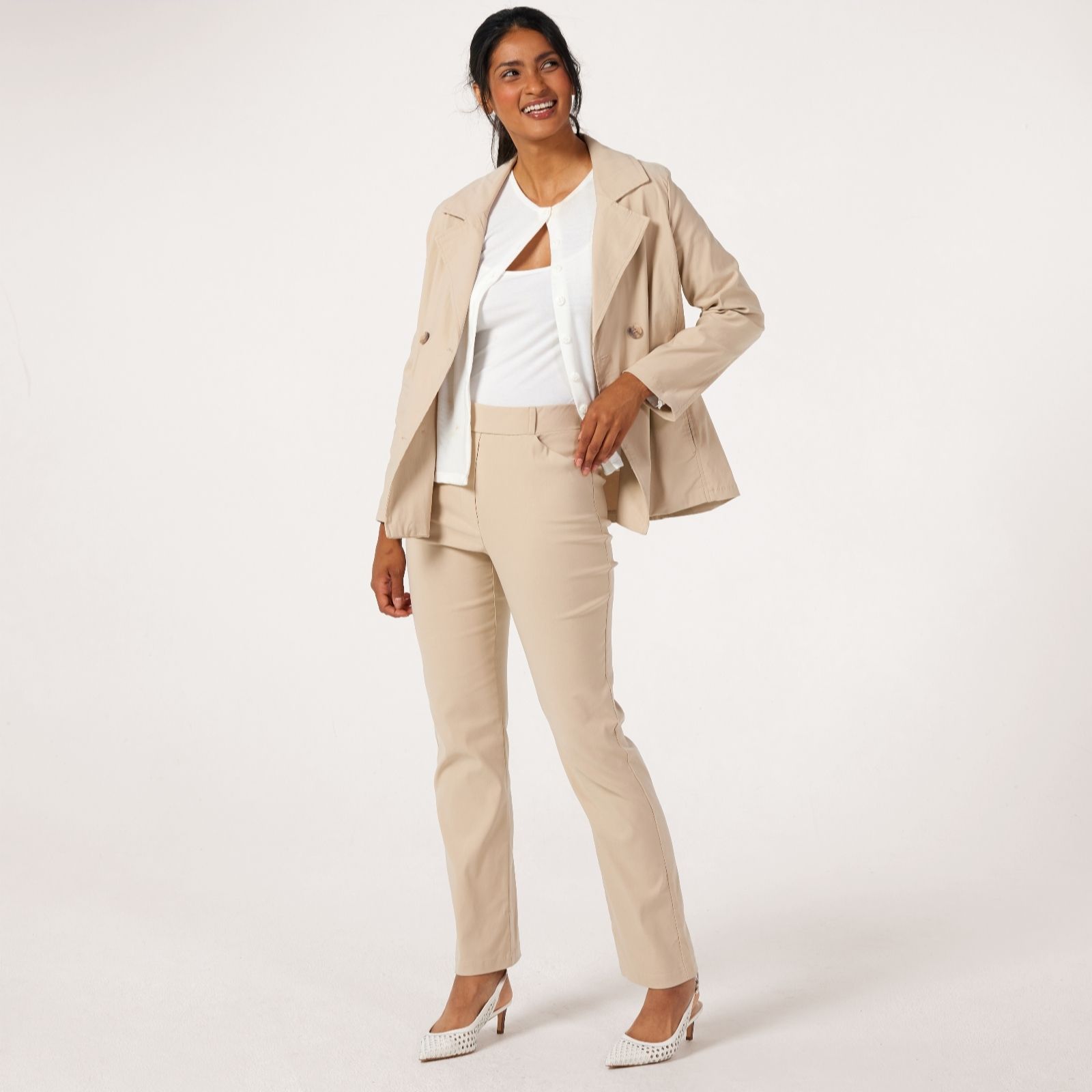 Kim & Co Soft Millennium Narrow Leg Petite Trousers