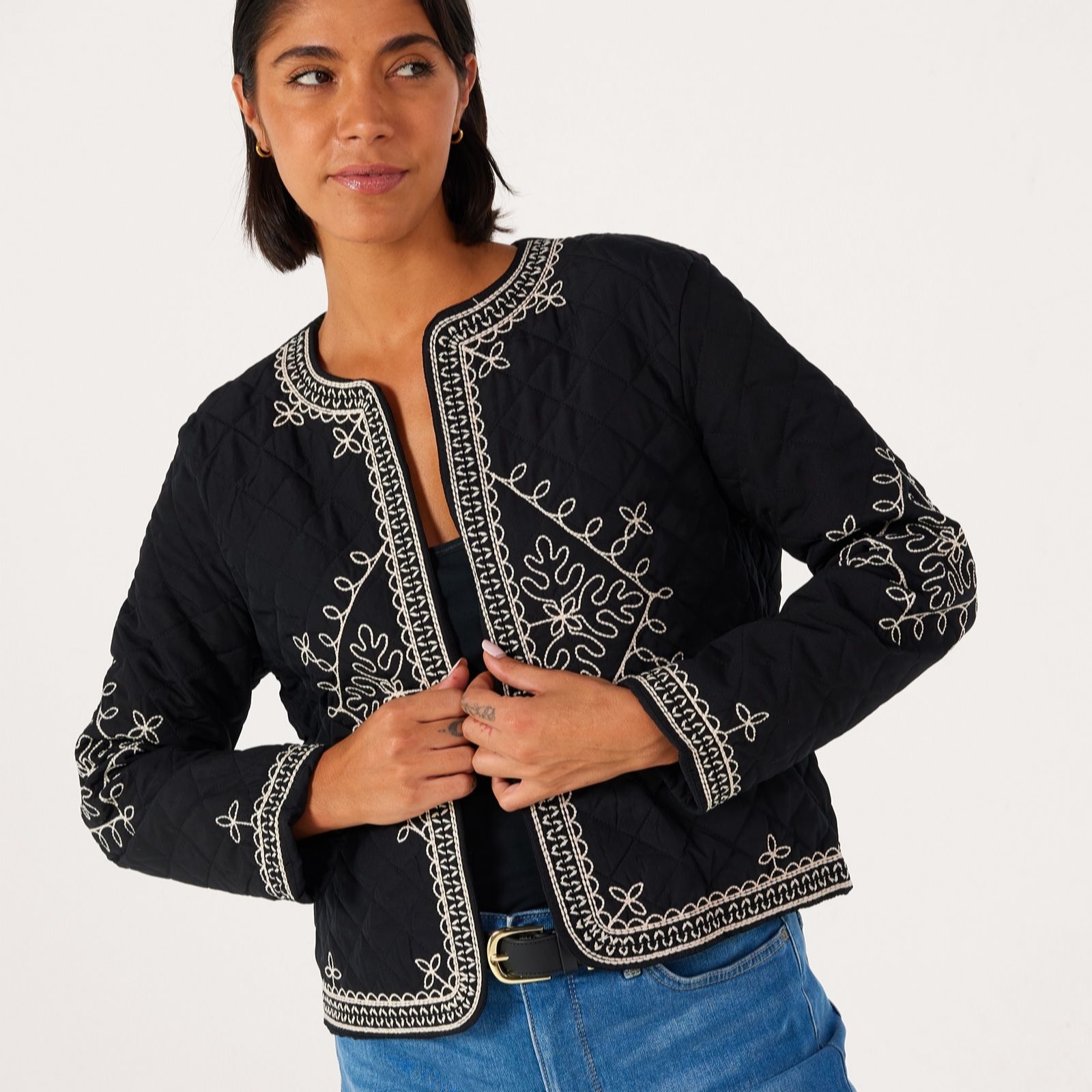 JDY Billie Embroidered Quilted Jacket