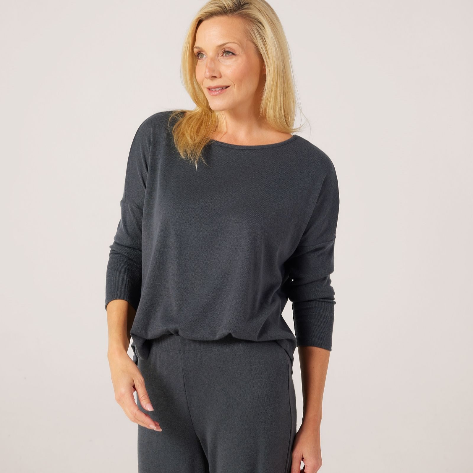 Kim & Co Divine Knit Long Sleeve Relaxed Top