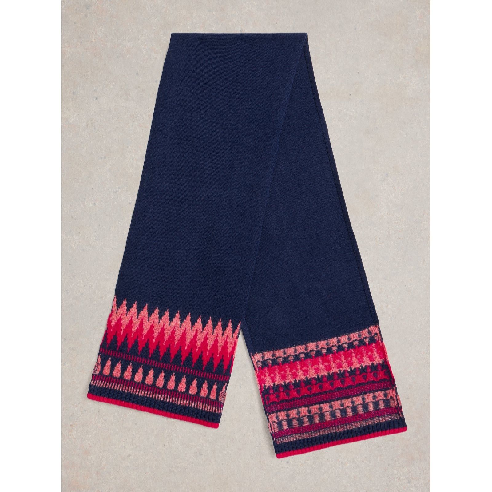 White Stuff Fairisle Knitted Scarf