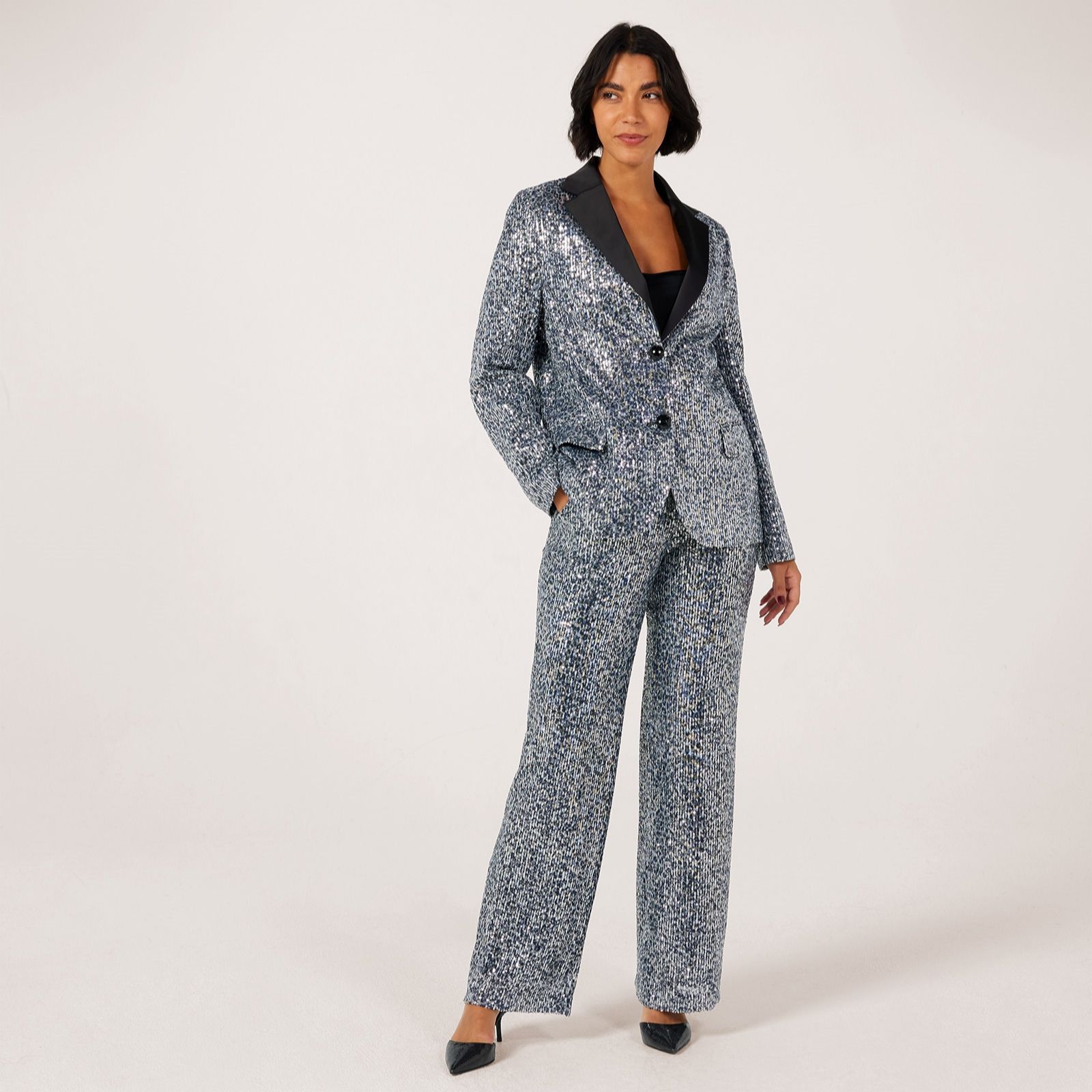 Helene Berman Animal Sequin Relaxed Fit Blazer