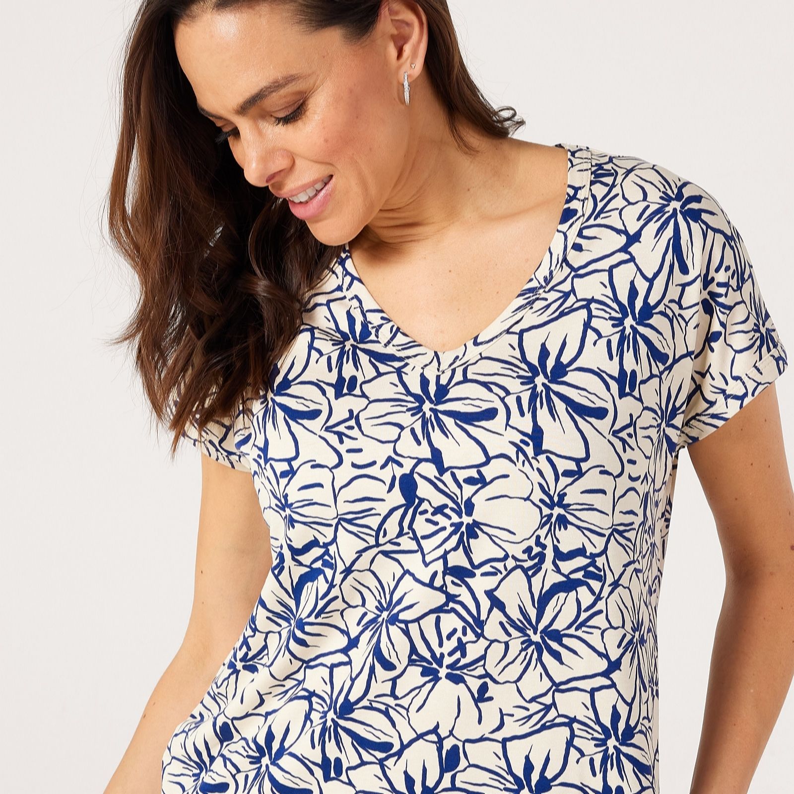 Kim & Co Viscose Jersey Short Dolman Sleeve Top