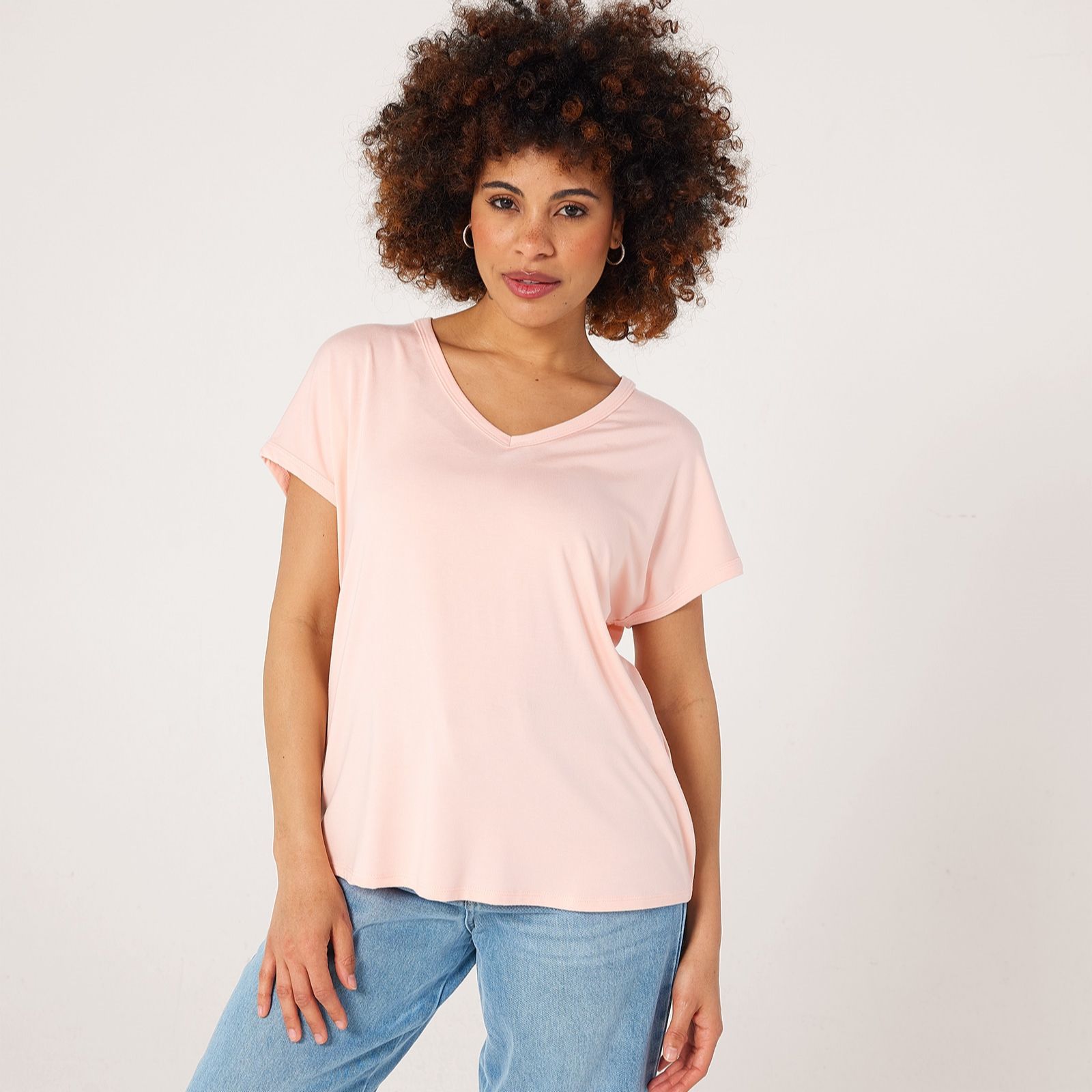 Kim & Co Viscose Jersey Short Dolman Sleeve Top