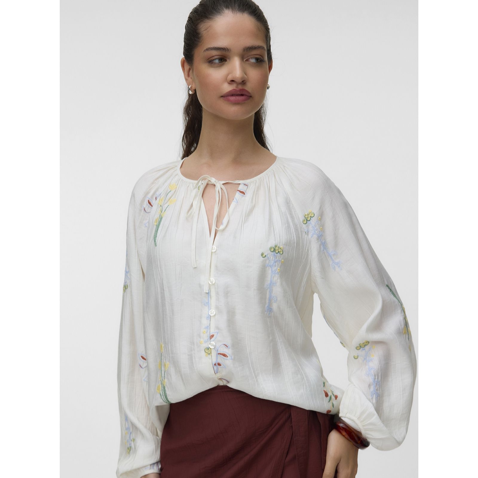 Vero Moda Lina Embroidered Detail Top