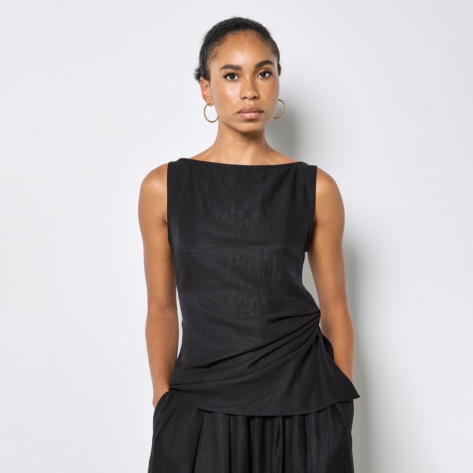 Apricot Side Knot Neck Top