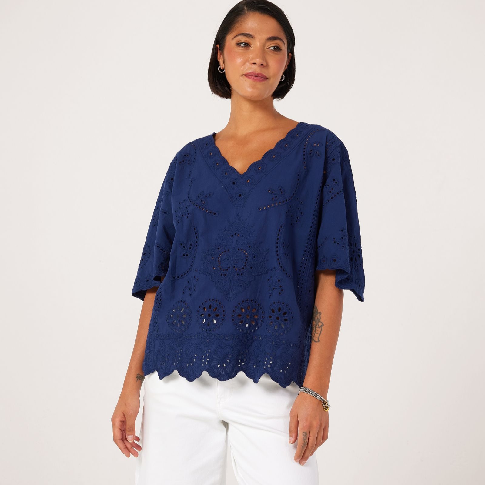 Izabel London Broderie Anglaise Top