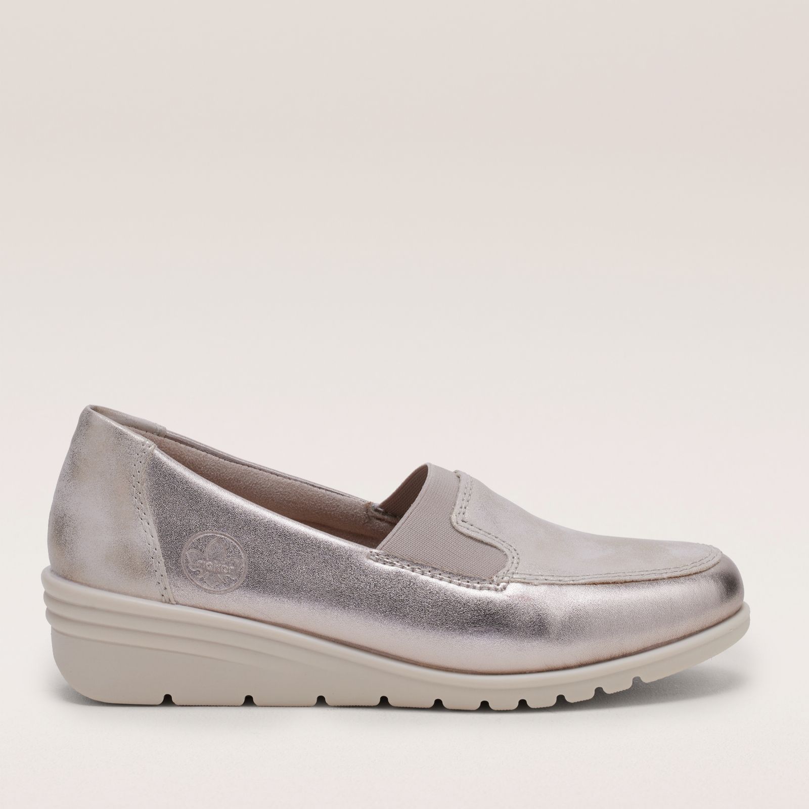 Outlet Rieker Leather Wedge Loafer