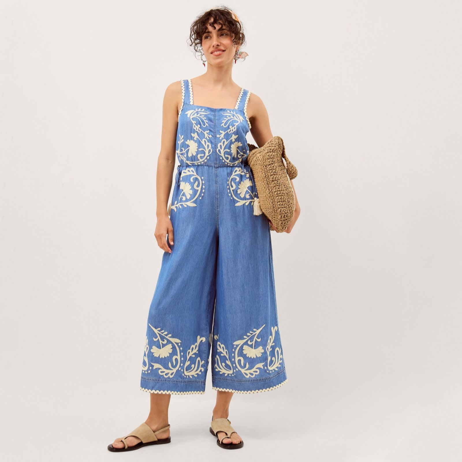Monsoon Stella Embroidered Jumpsuit