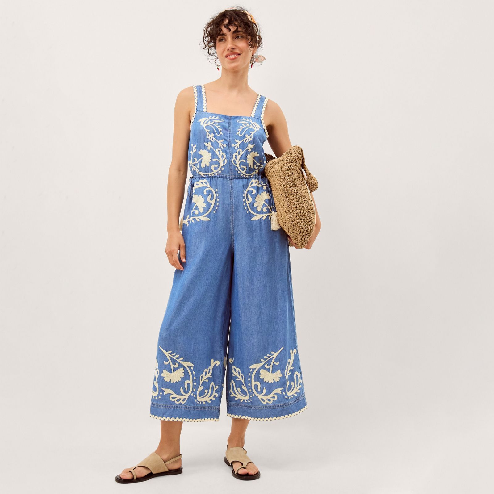 Monsoon Stella Embroidered Jumpsuit