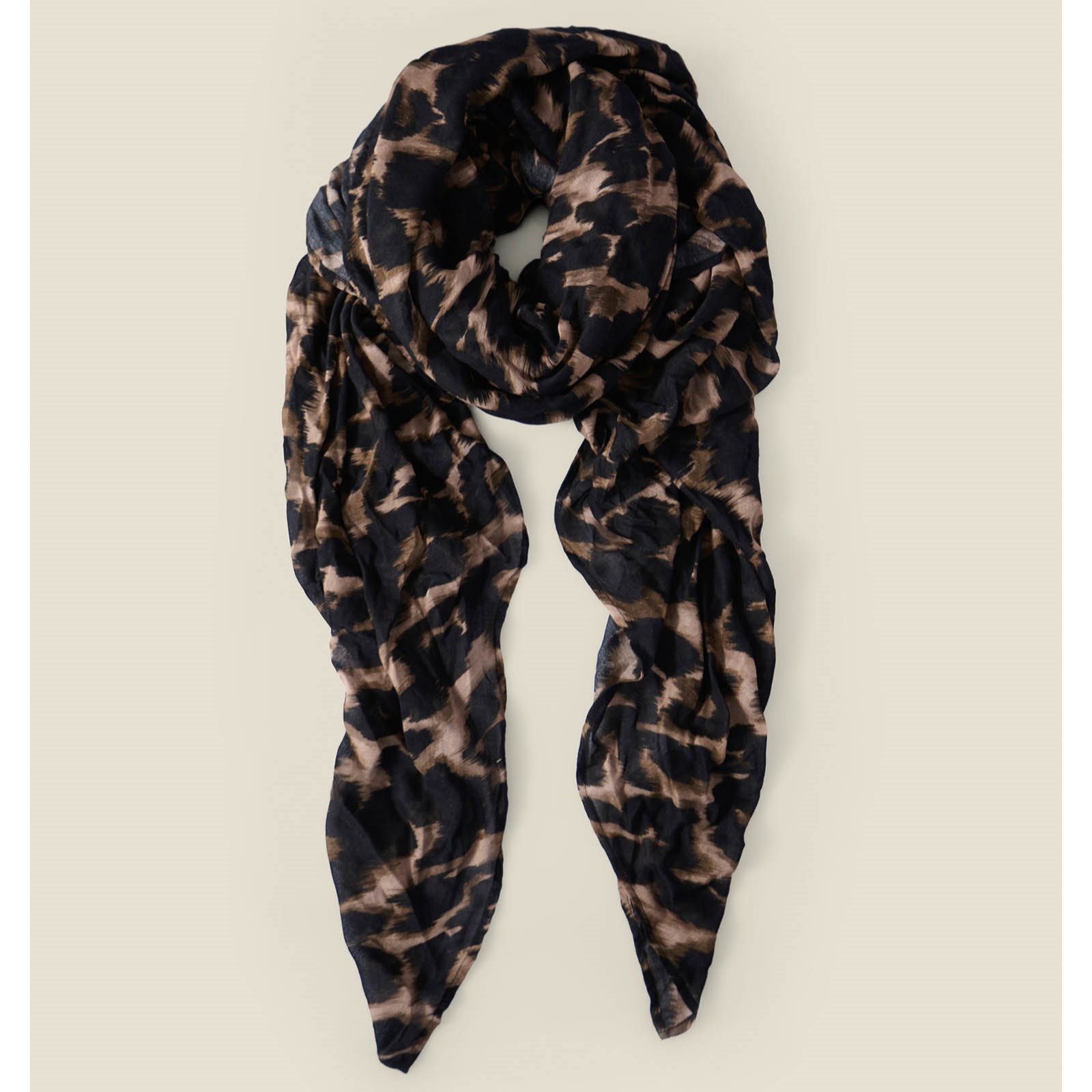 Sosandar Lepard Print Large Scarf