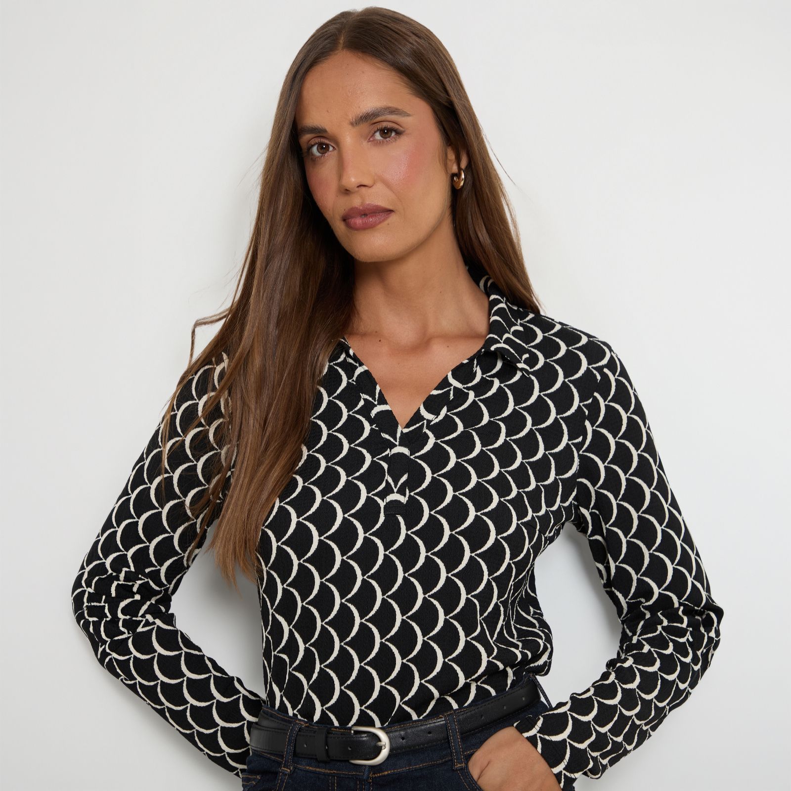 Wallis Jersey Collared Shirt