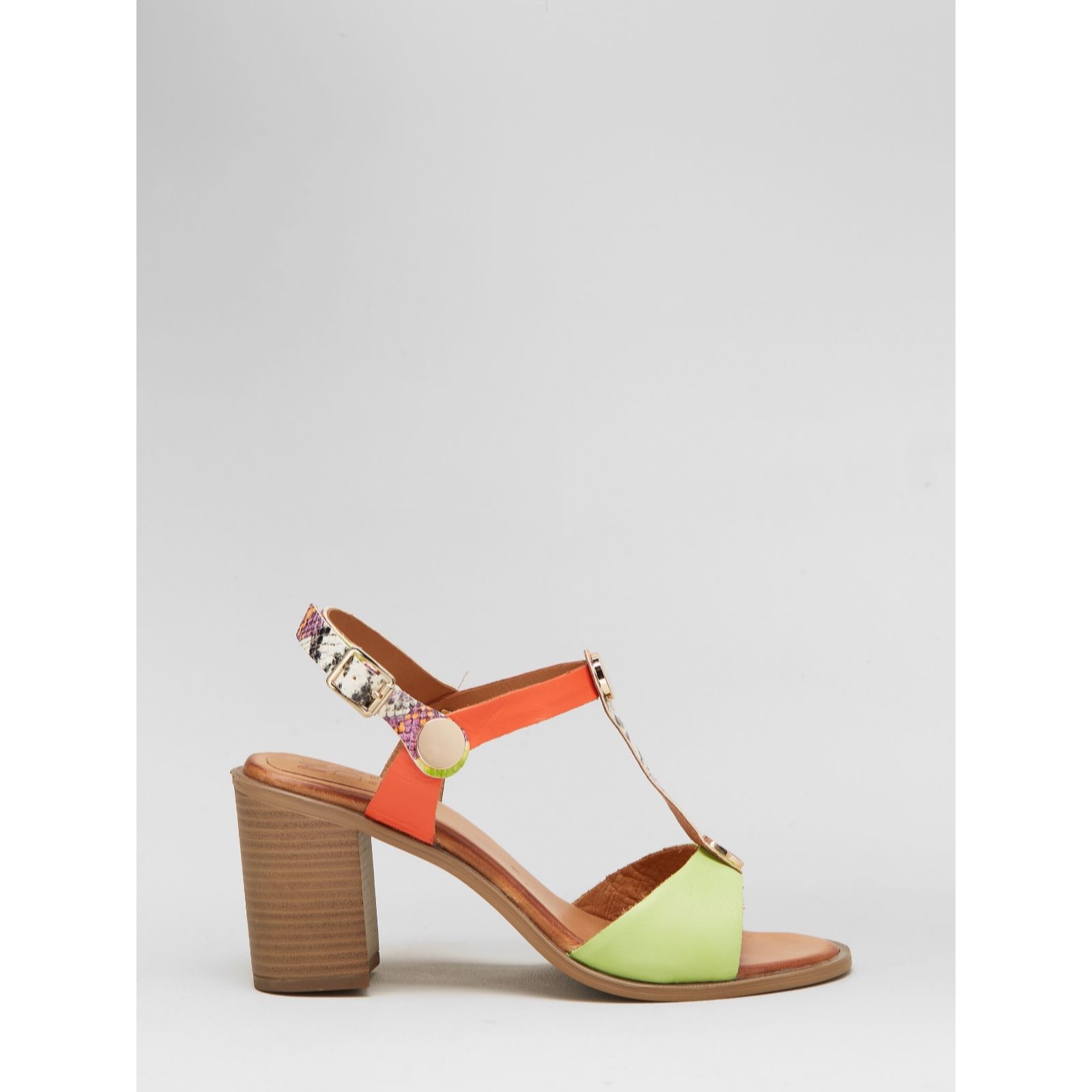 Outlet Moda in Pelle Lusia Block Heel Sandal