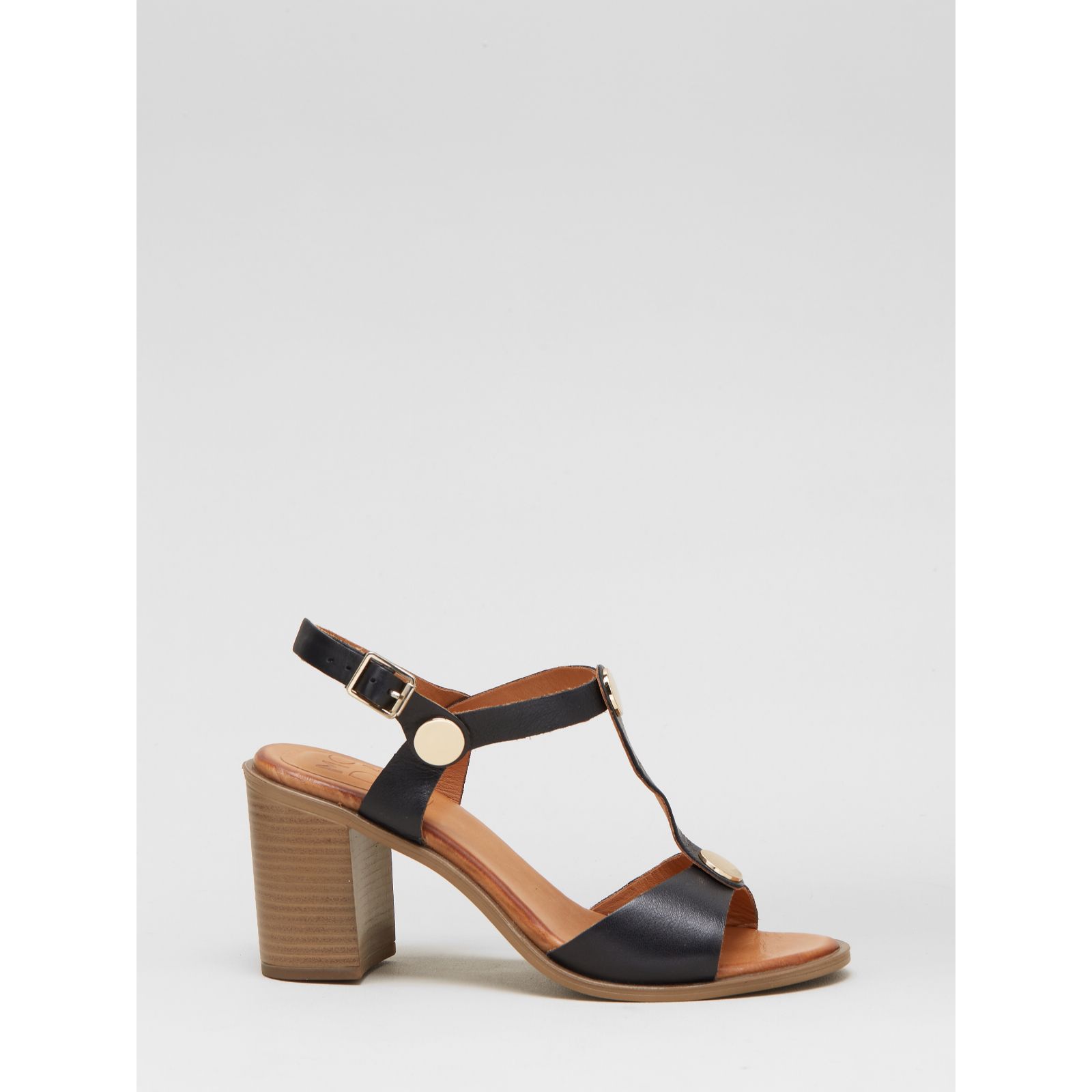 Outlet Moda in Pelle Lusia Block Heel Sandal