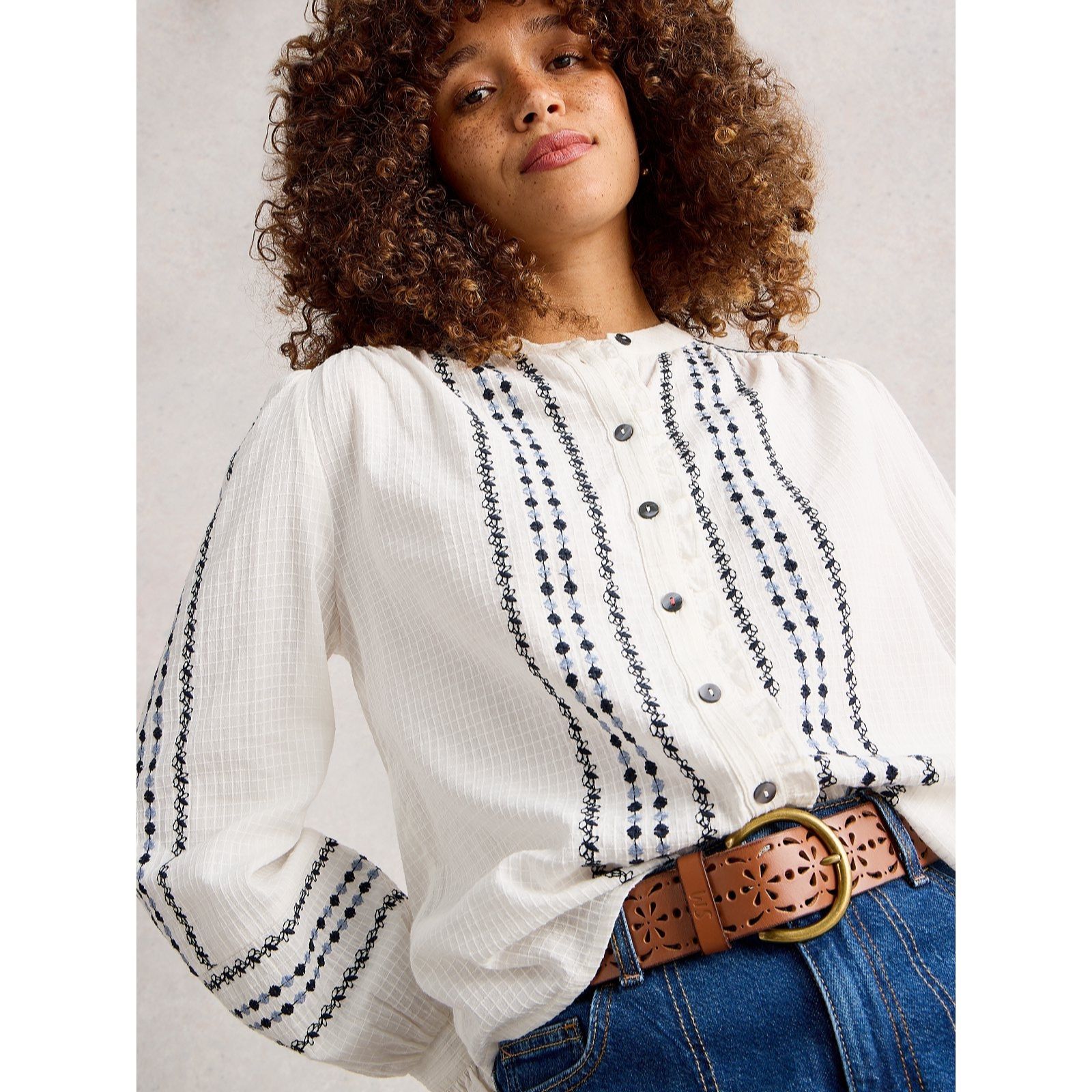 White Stuff Naomi Embroidered Shirt