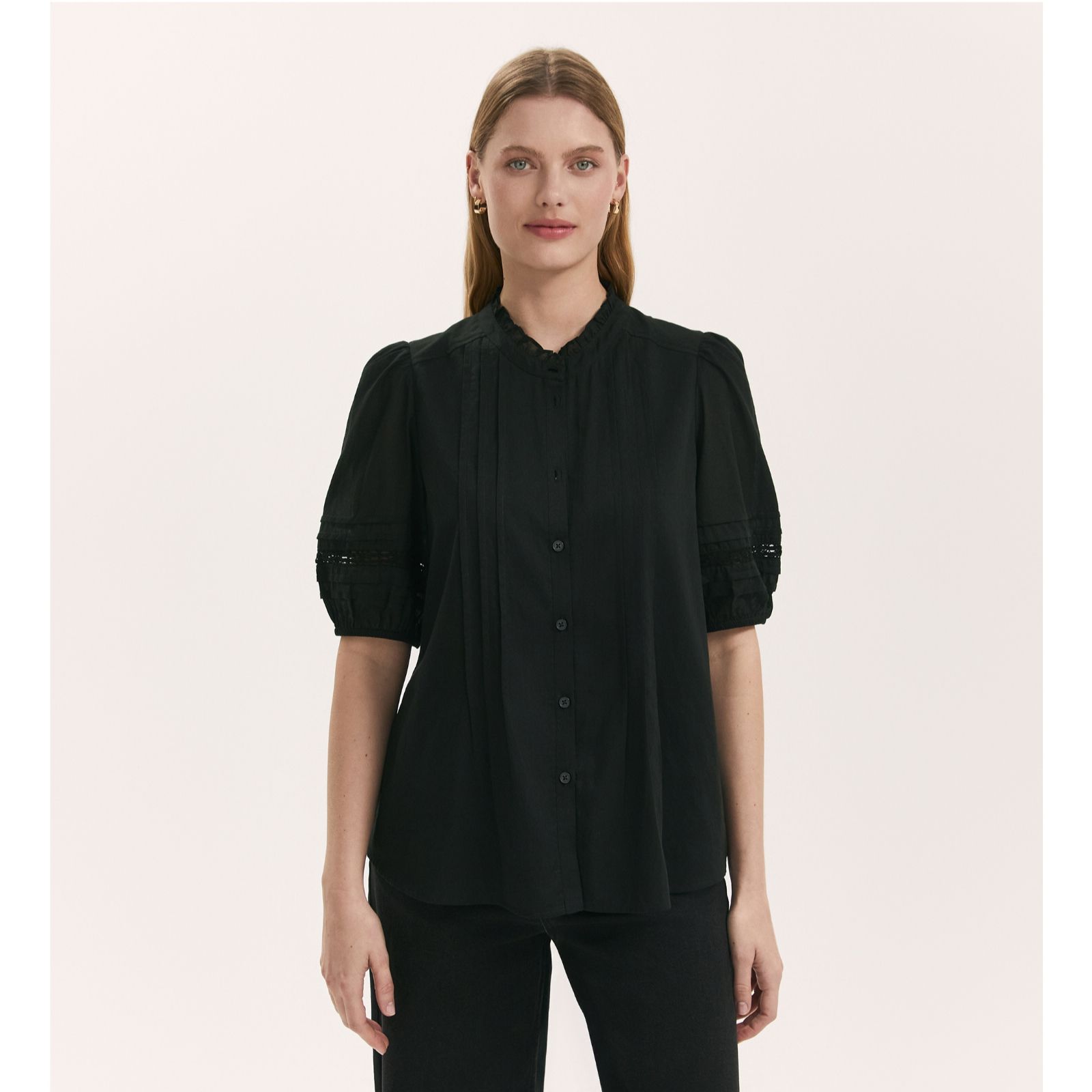 Finery London Adalia 100% Cotton Voile Detailed Blouse