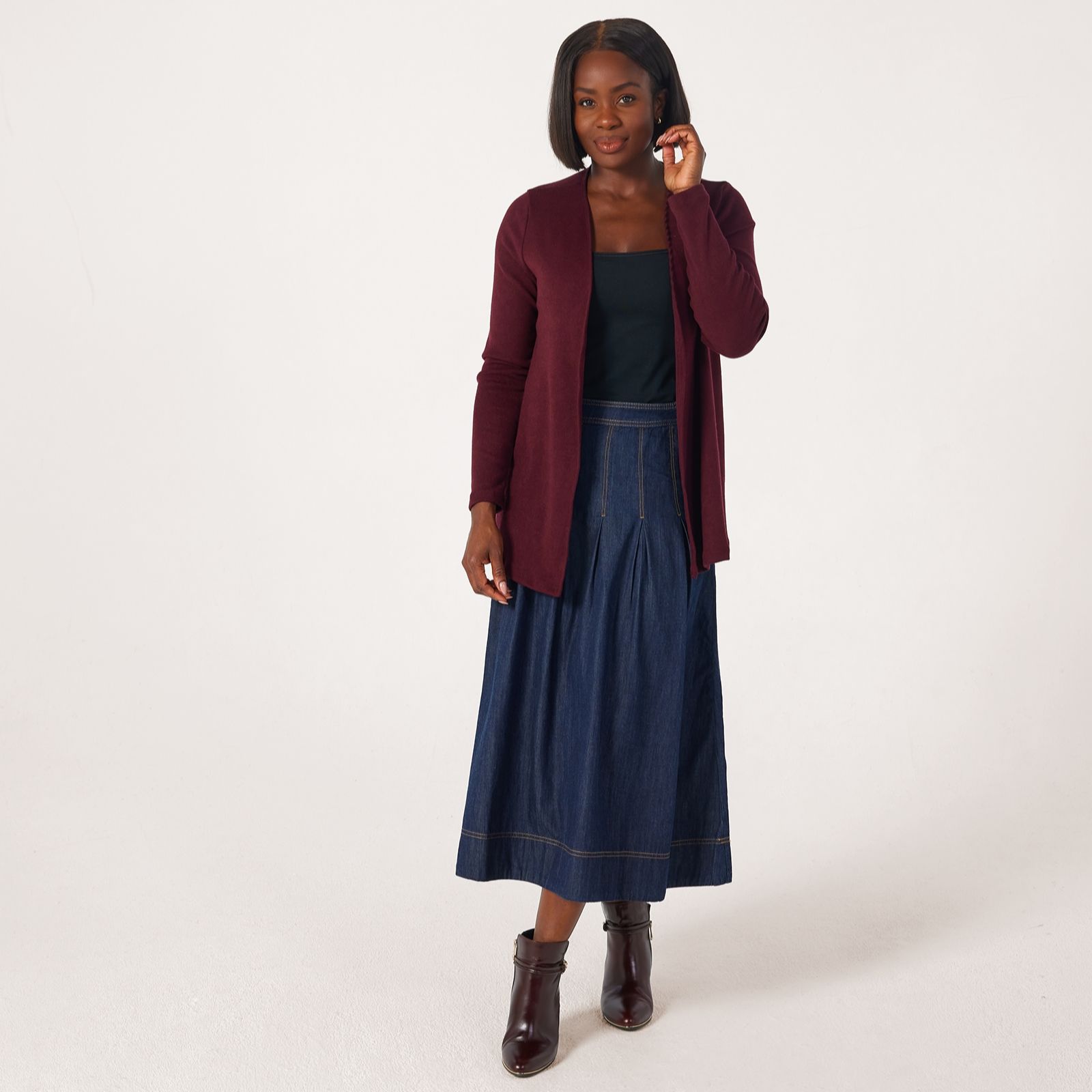 Kim & Co Divine Knit Edge to Edge Long Sleeve Cardigan