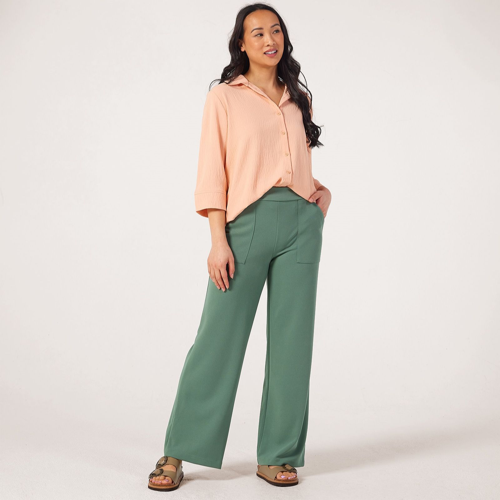 Kim & Co Ponte Crepe Straight Classic Standard Trousers