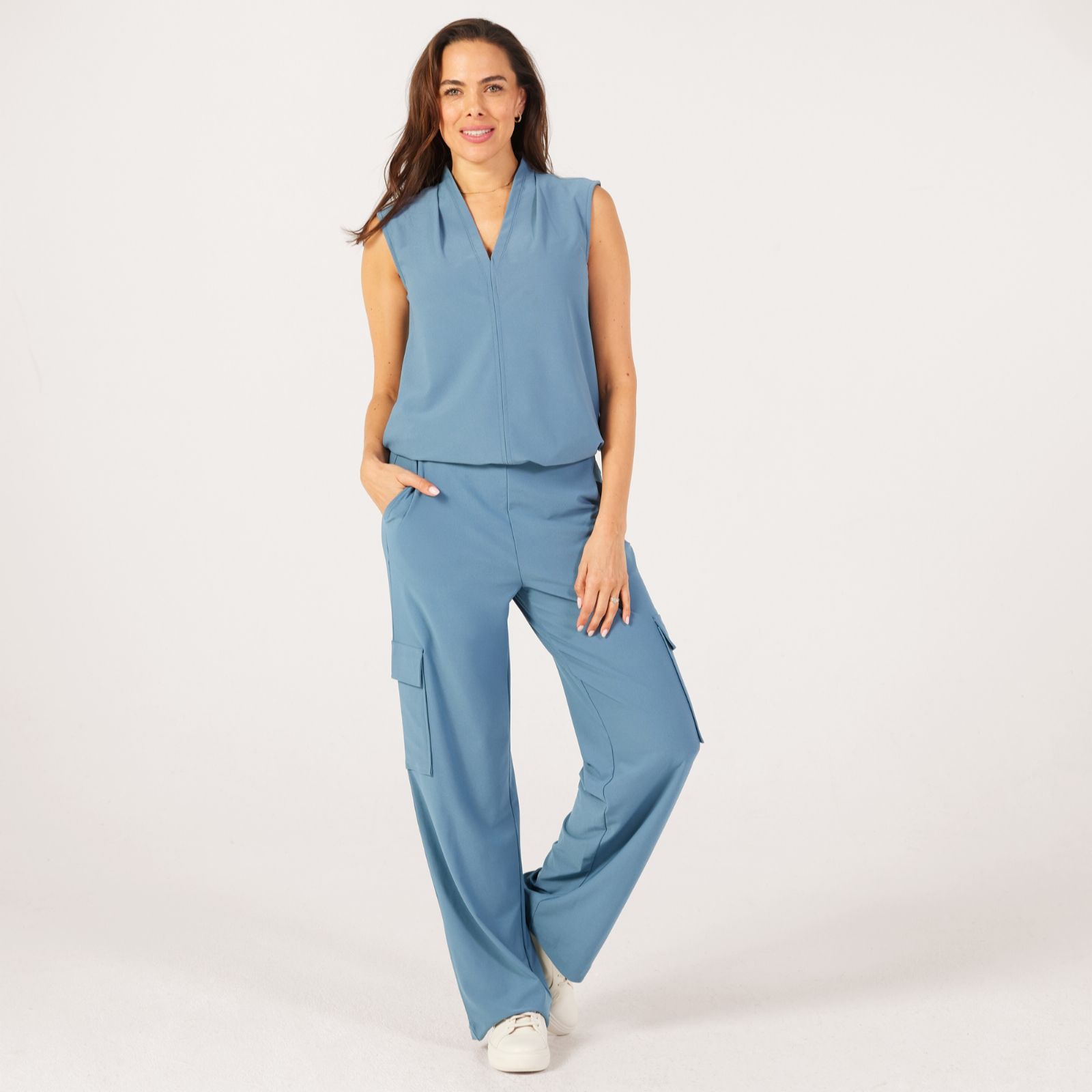 MarlaWynne Collection Luxe Crepe V-Neck Top