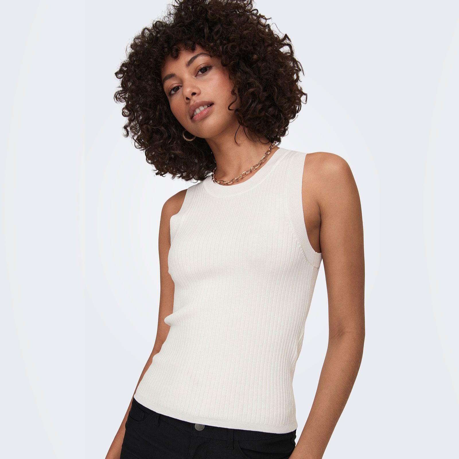 JDY Aya Racer Neck Knitted Top