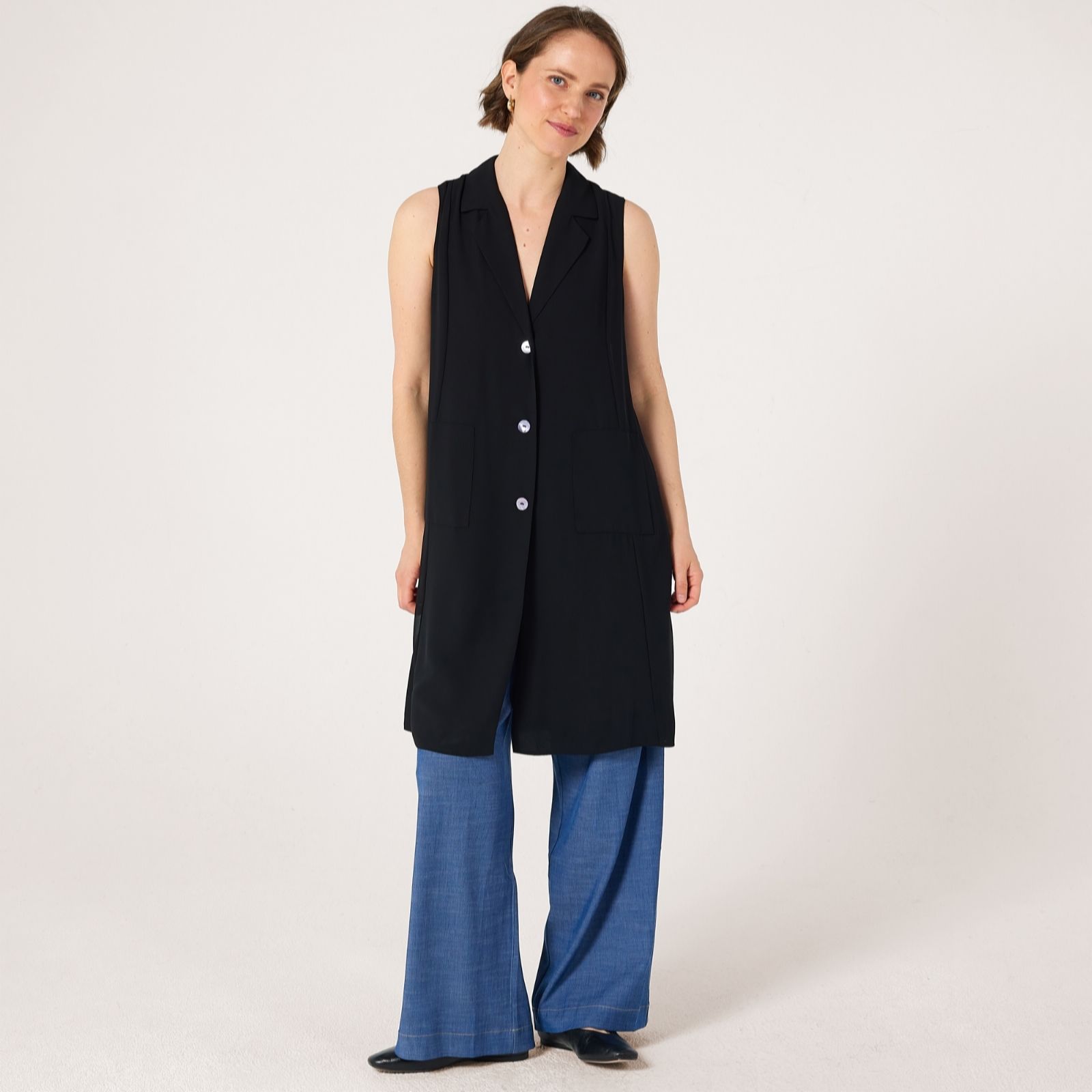 MarlaWynne Layers Chiffon Duster Waistcoat
