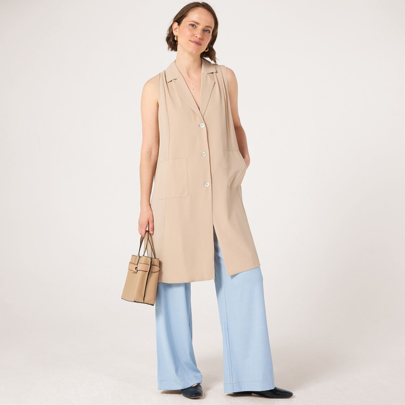 MarlaWynne Layers Chiffon Duster Waistcoat