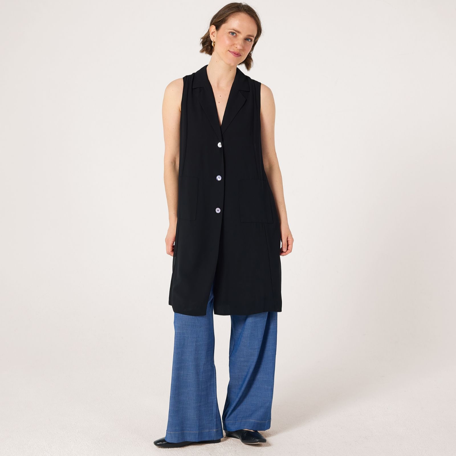 MarlaWynne Layers Chiffon Duster Waistcoat
