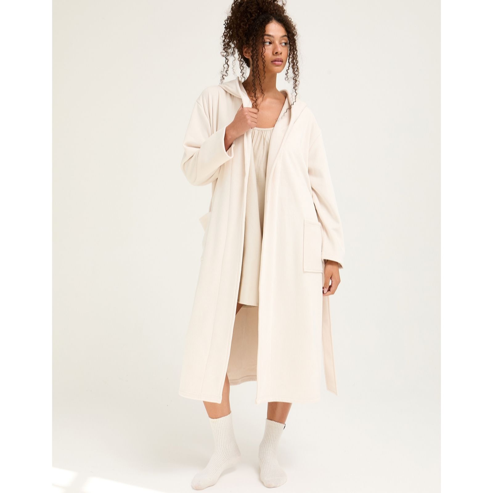 Pretty You Velour Ribbed Robe