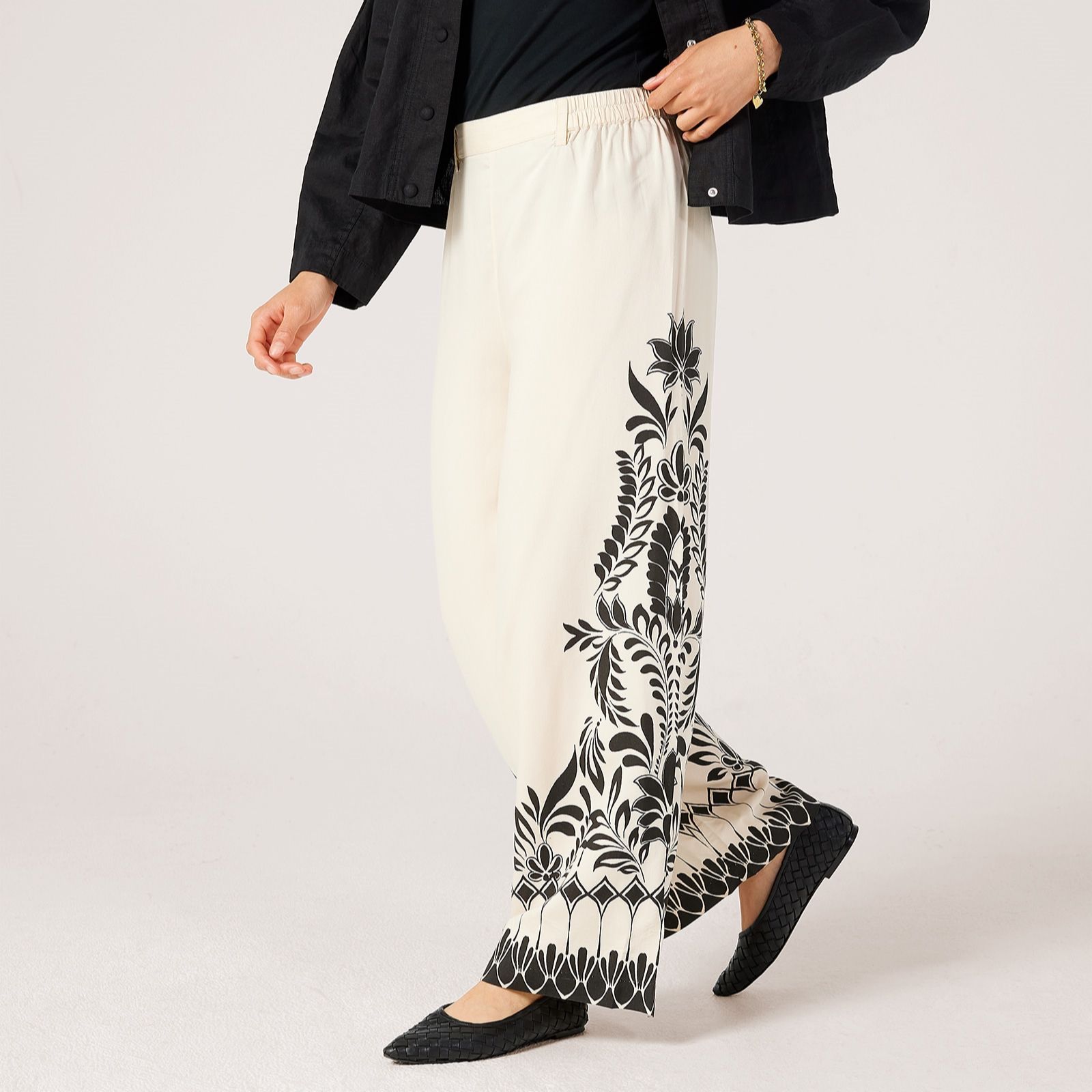 Masai Copenhagen Pelyssi 100% Viscose Printed Soft Twill Trousers