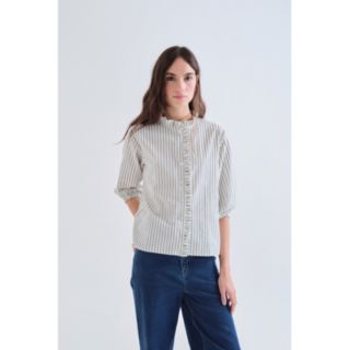Compania Fantastica Striped Pie Crust Edge Shirt