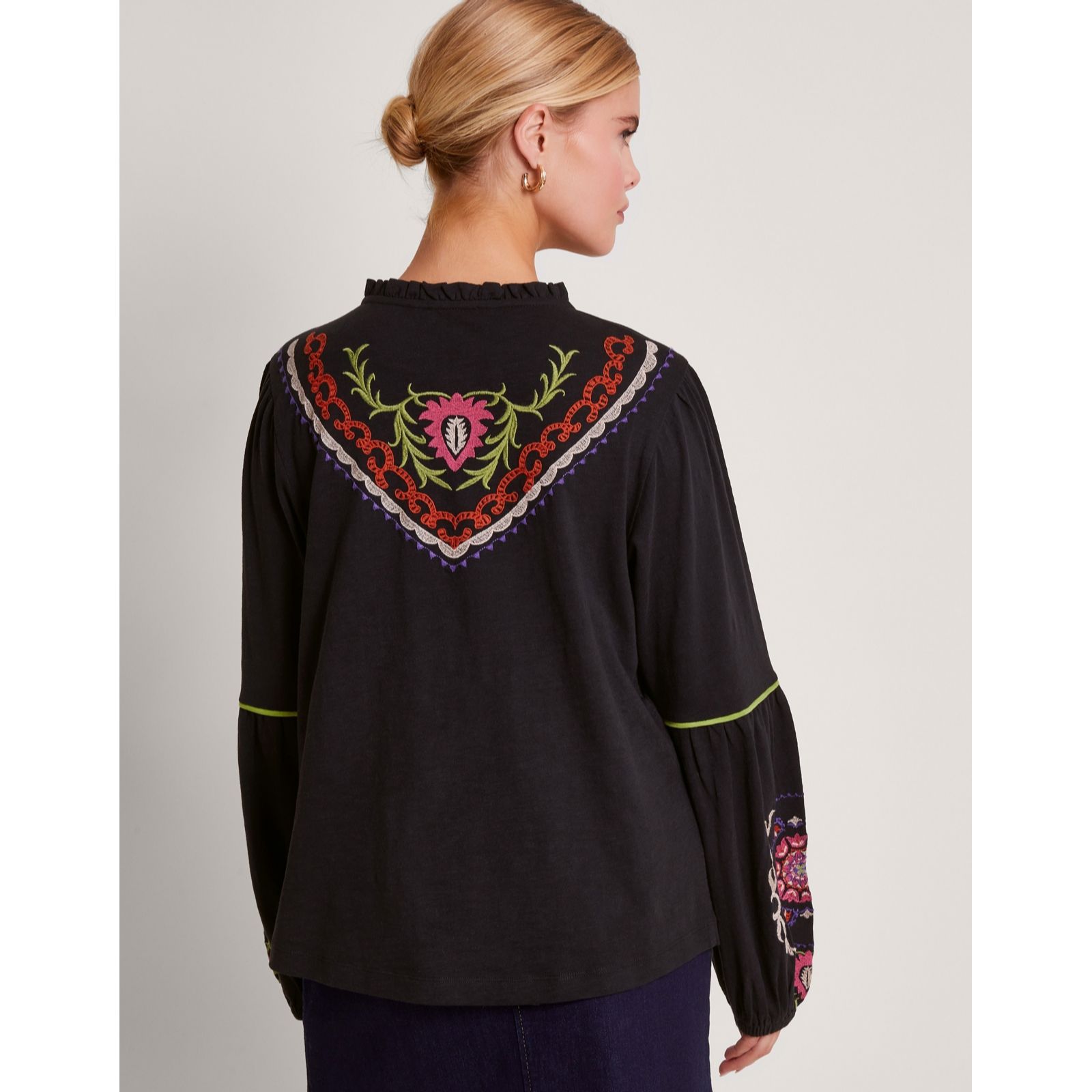 Monsoon Ebony Embroidered Cami Top - QVC UK
