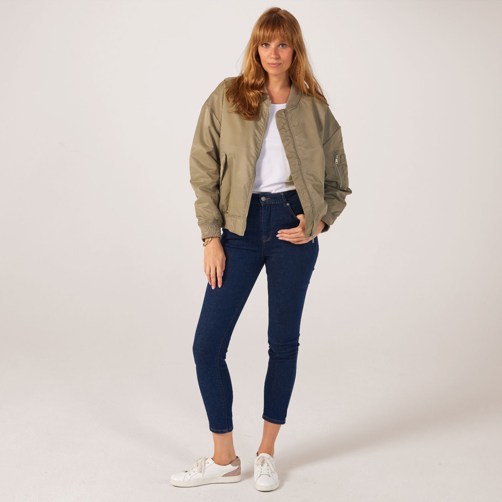 Only Light Padded Bomber Jacket - QVC UK