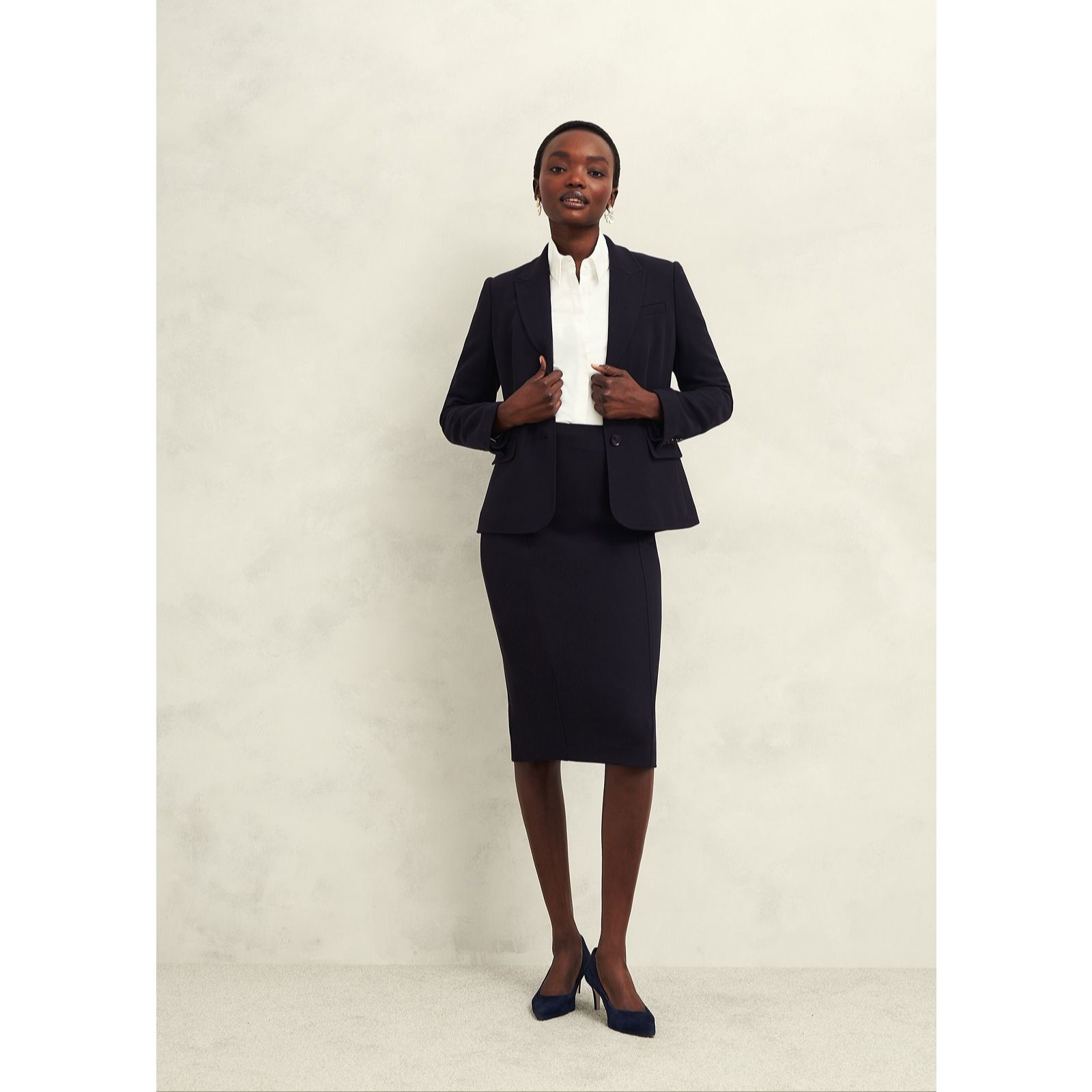 Hobbs London Aly Navy Tailored Blazer