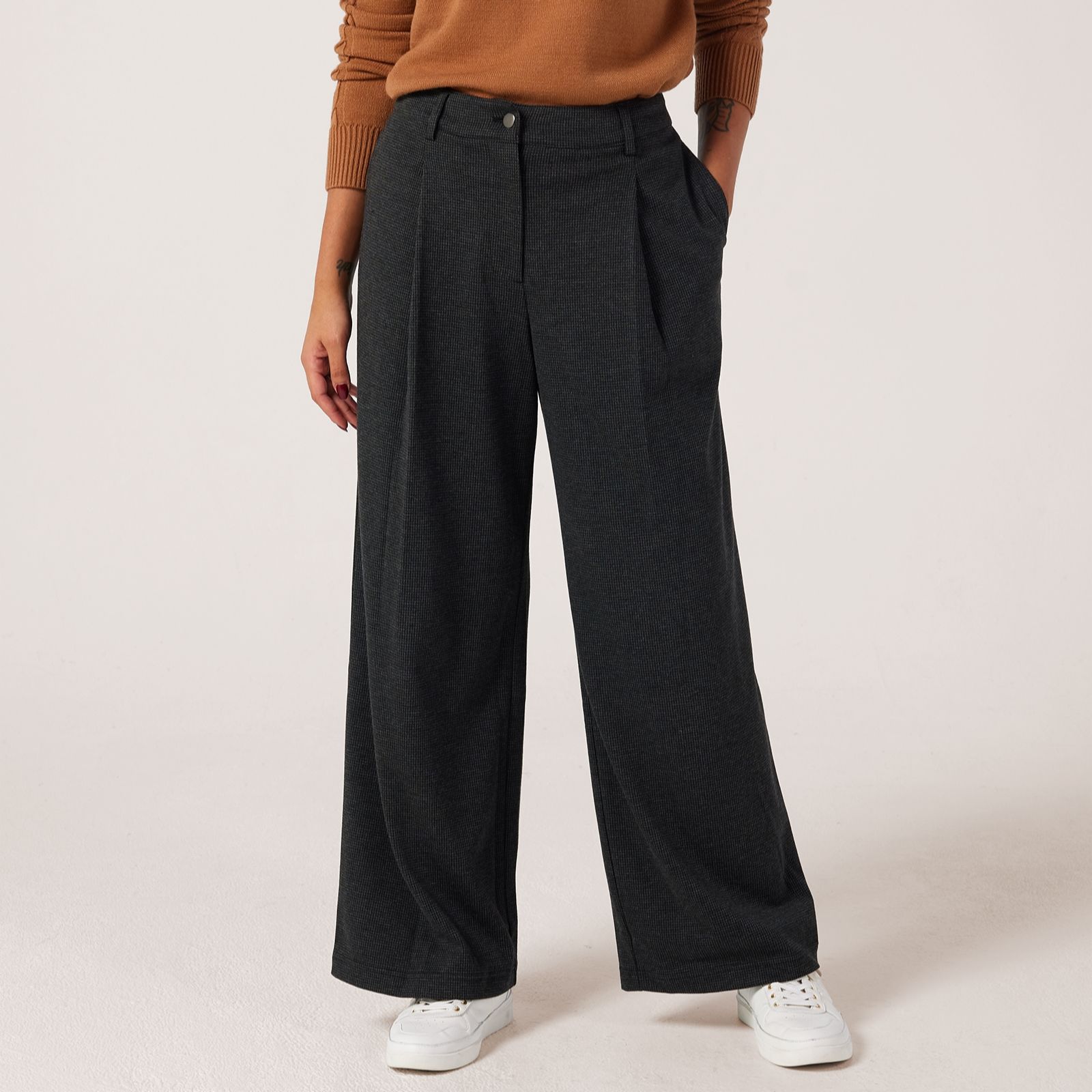 Ben de Lisi Puppytooth Wide Leg Trousers Standard