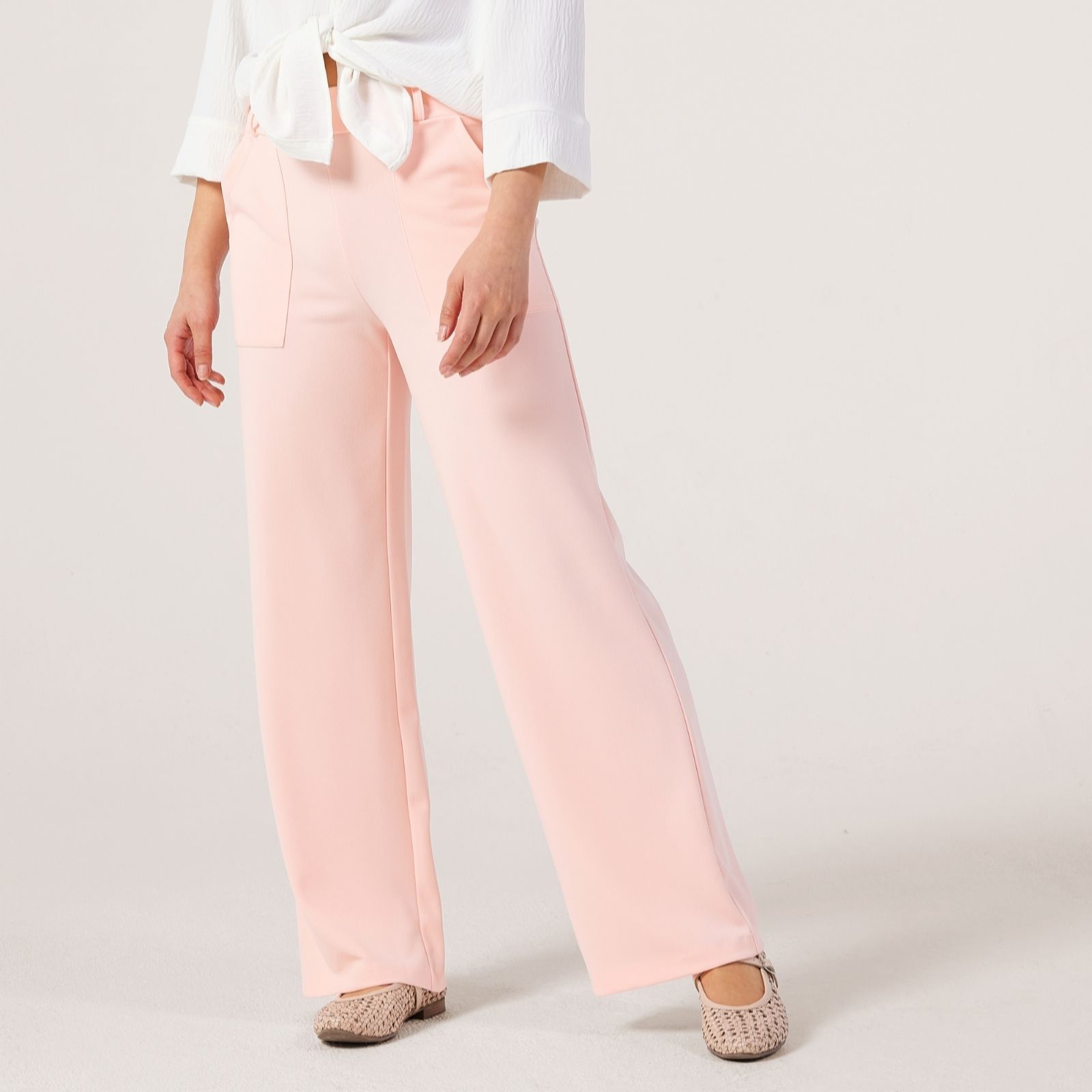 Kim & Co Ponte Crepe Straight Classic Petite Trousers