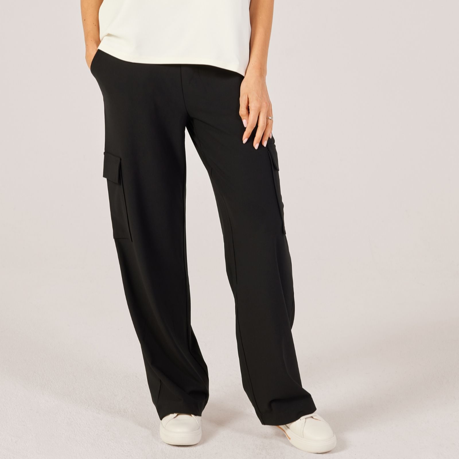 MarlaWynne Collection Luxe Crepe Cargo Trousers