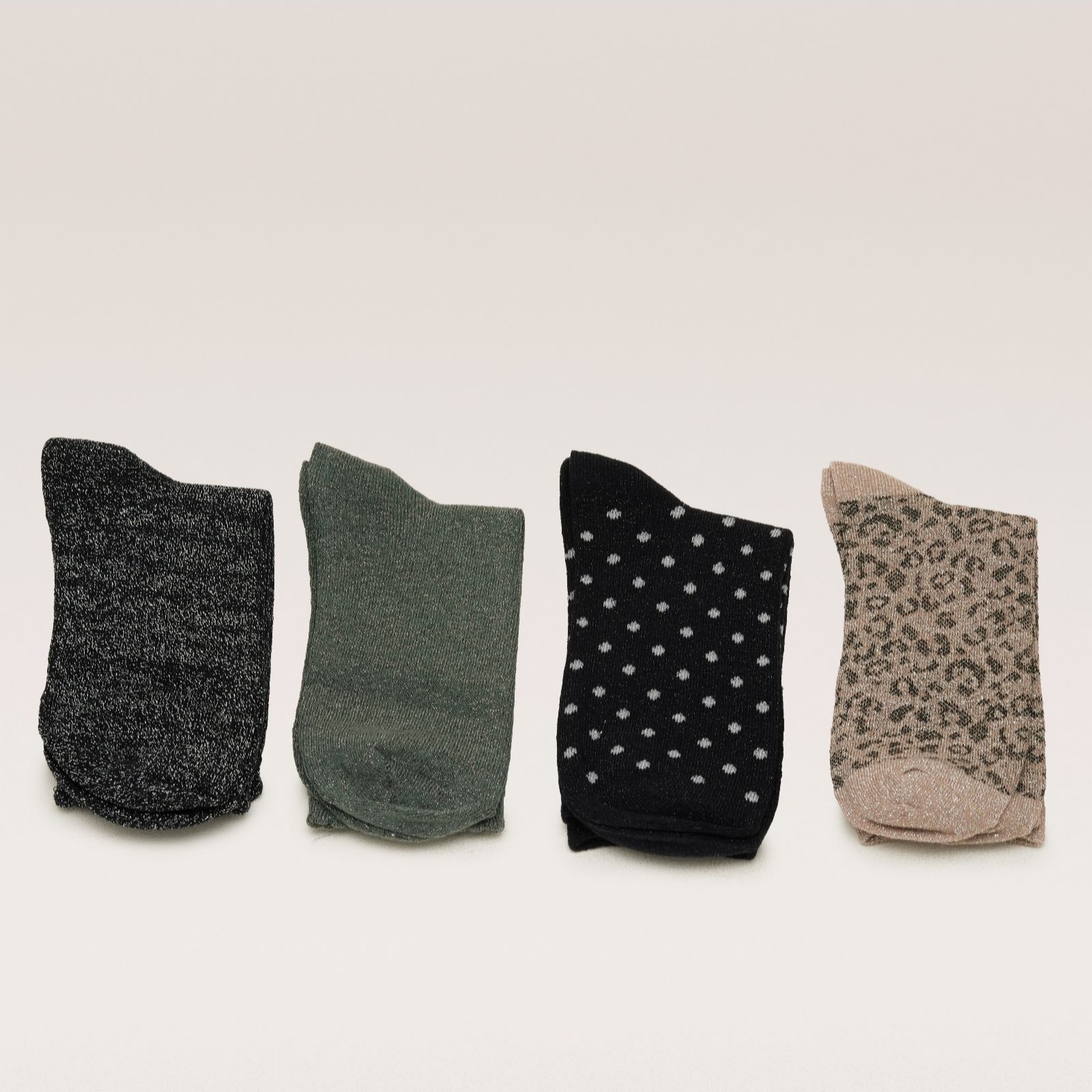 Pieces Sebby 4 Pack Glitter Ankle Socks