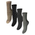 Pieces Sebby 4 Pack Glitter Ankle Socks